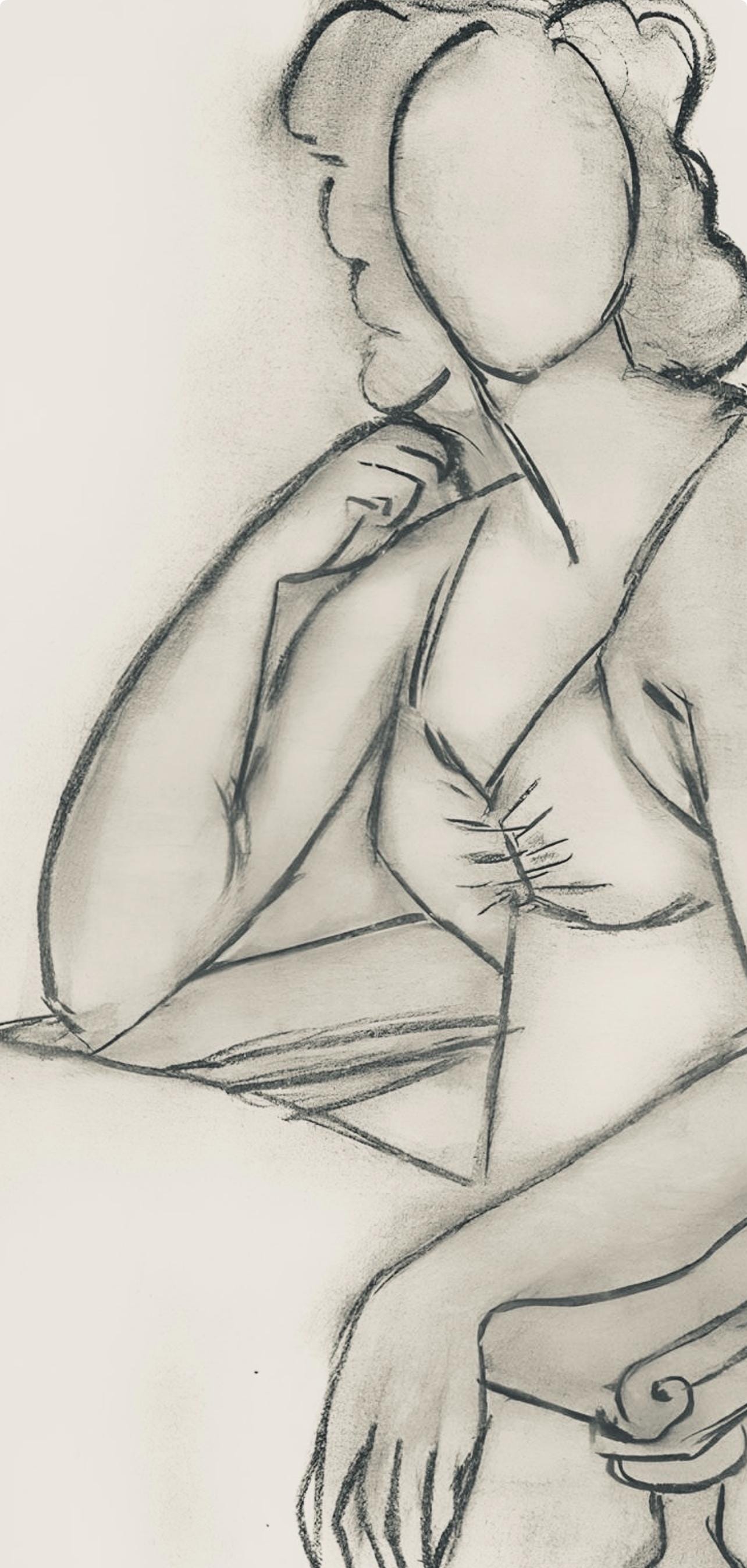 Henri Matisse, Série P, var. 1 (Duthuit 9), Henri Matisse, Dessins, Thèmes et variations, Limited Edition Lithograph