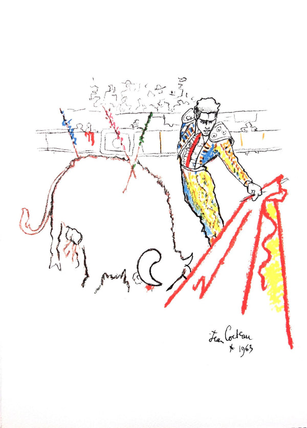 Jean Cocteau, Composition, Taureaux, Limited Edition Lithograph
