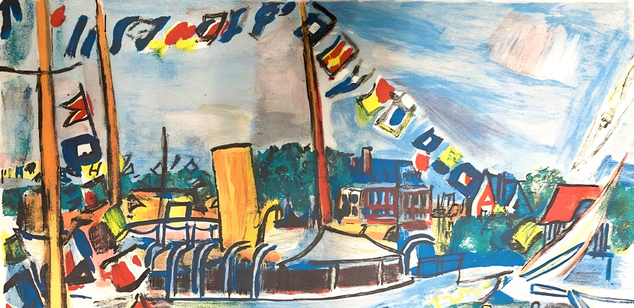 Raoul Dufy, Composition, Les Côtes Normandes, Limited Edition Lithograph