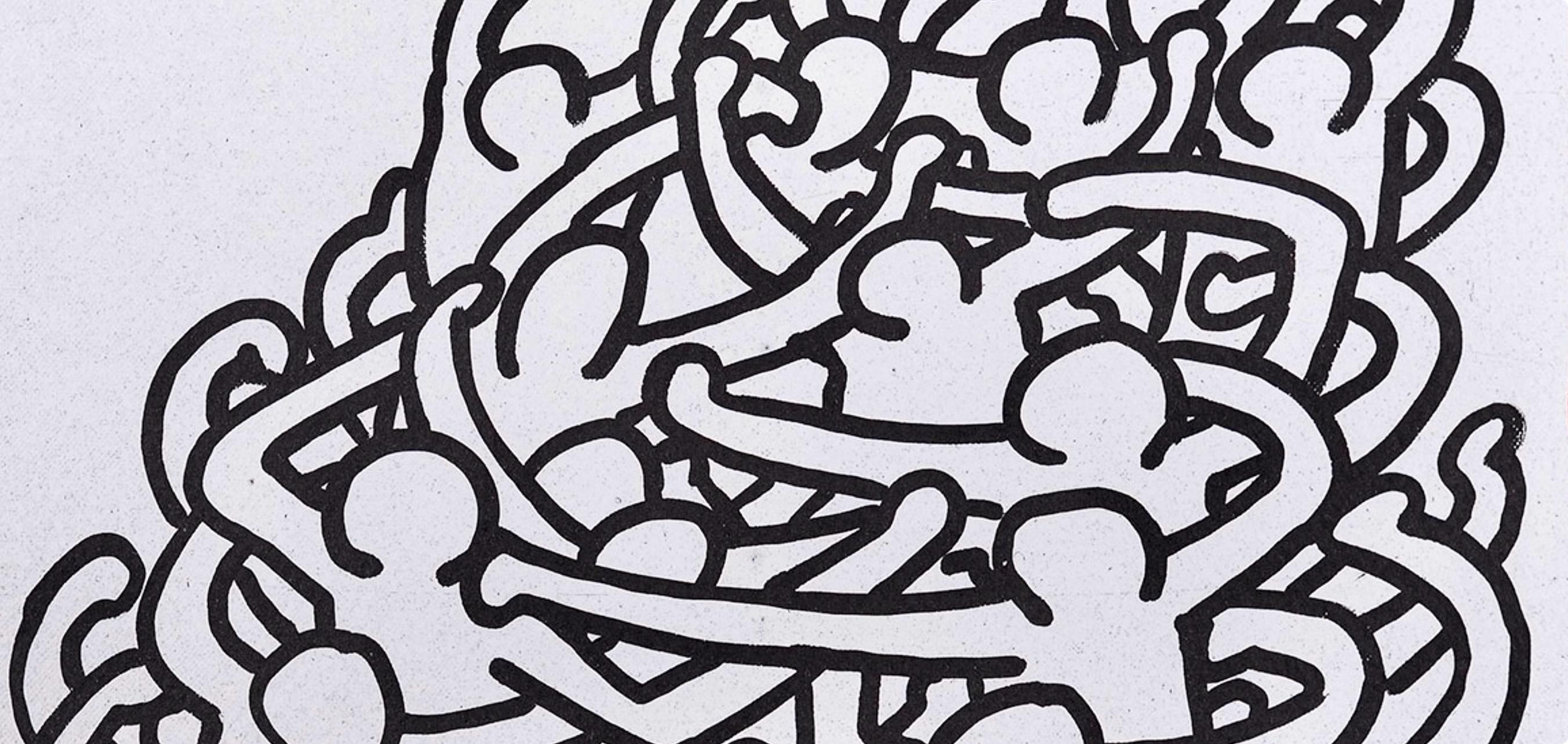 Keith Haring, Composition, Against All Odds, Limited Edition Lithograph