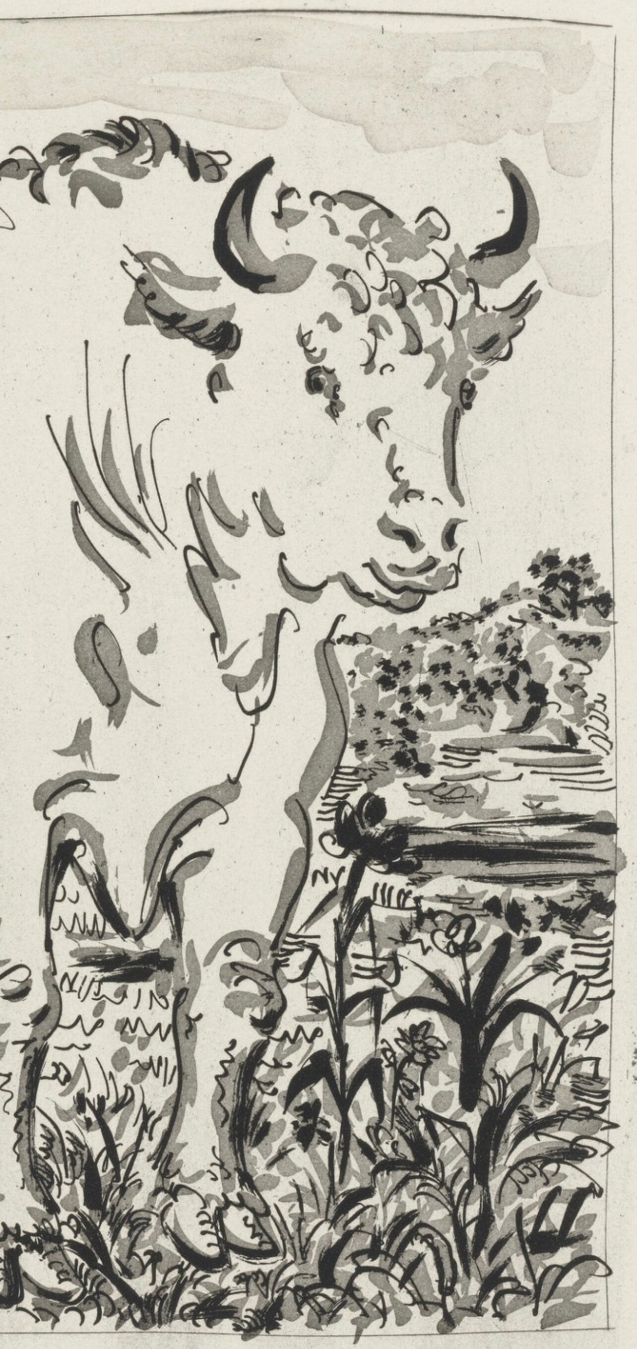 Pablo Picasso, Le Bœuf, Histoire naturelle, Limited Edition Lithograph