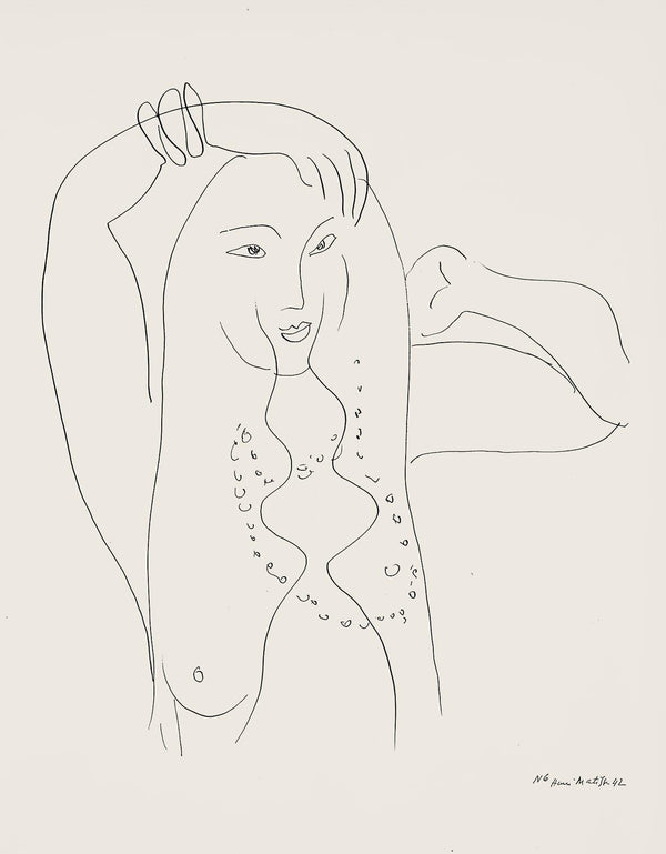 Henri Matisse, Série N, var. 6 (Duthuit 9), Henri Matisse, Dessins, Thèmes et variations, Limited Edition Lithograph