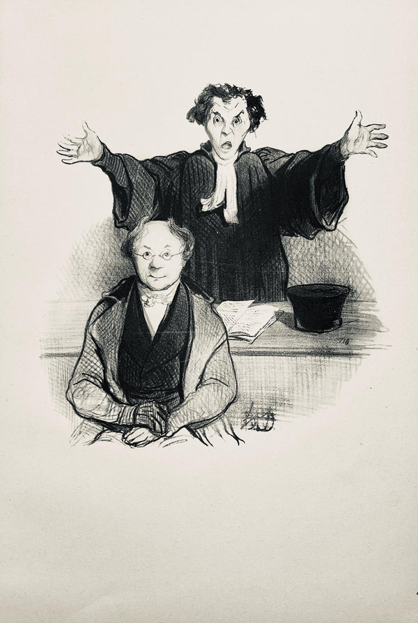 Honoré Daumier, Composition, Honoré Daumier, Law and Justice, Limited Edition Lithograph