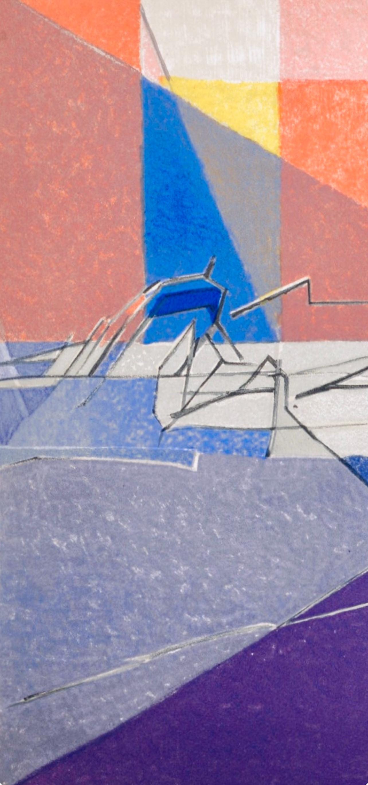 Jacques Villon, Composition (Ginestet/Pouillon 65-72), Jacques Villon, Huit lithographies, Limited Edition Lithograph