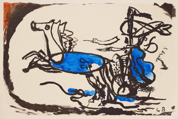 Georges Braque, Composition, Braque Espaces, 13 Dessins, Lavis, Aquarelles, Limited Edition Lithograph