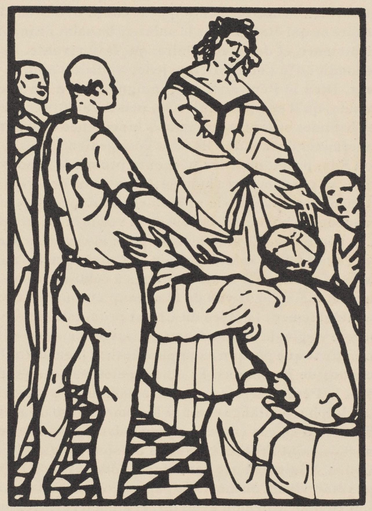 Émile Bernard, Composition (Morane, No. 100), Les Petites Fleurs de St. Françoise, Limited Edition Woodcut