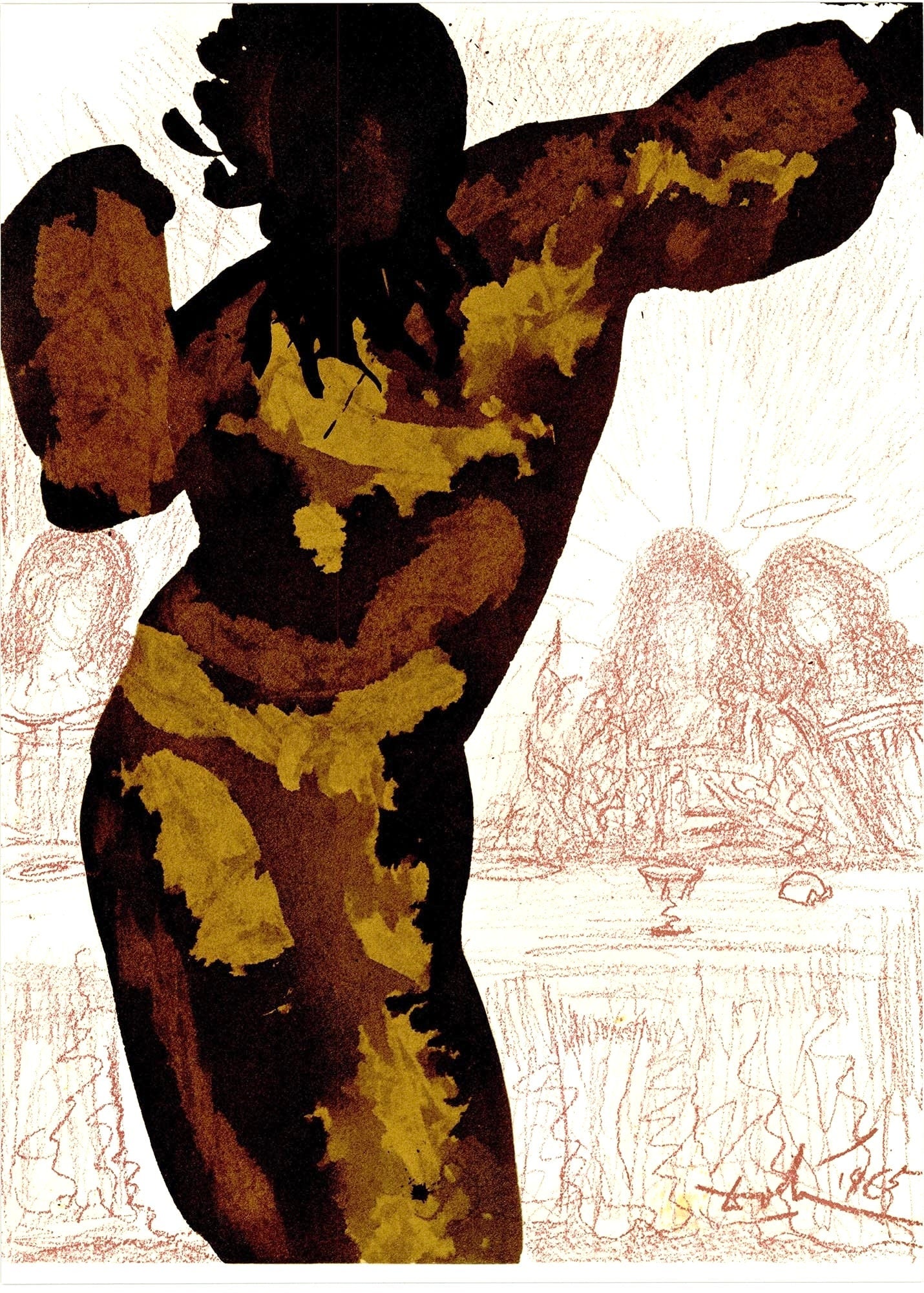 Salvador Dali, Composition (Michler/Löpsinger 1600; Field 69-3), Biblia Sacra, Limited Edition Lithograph