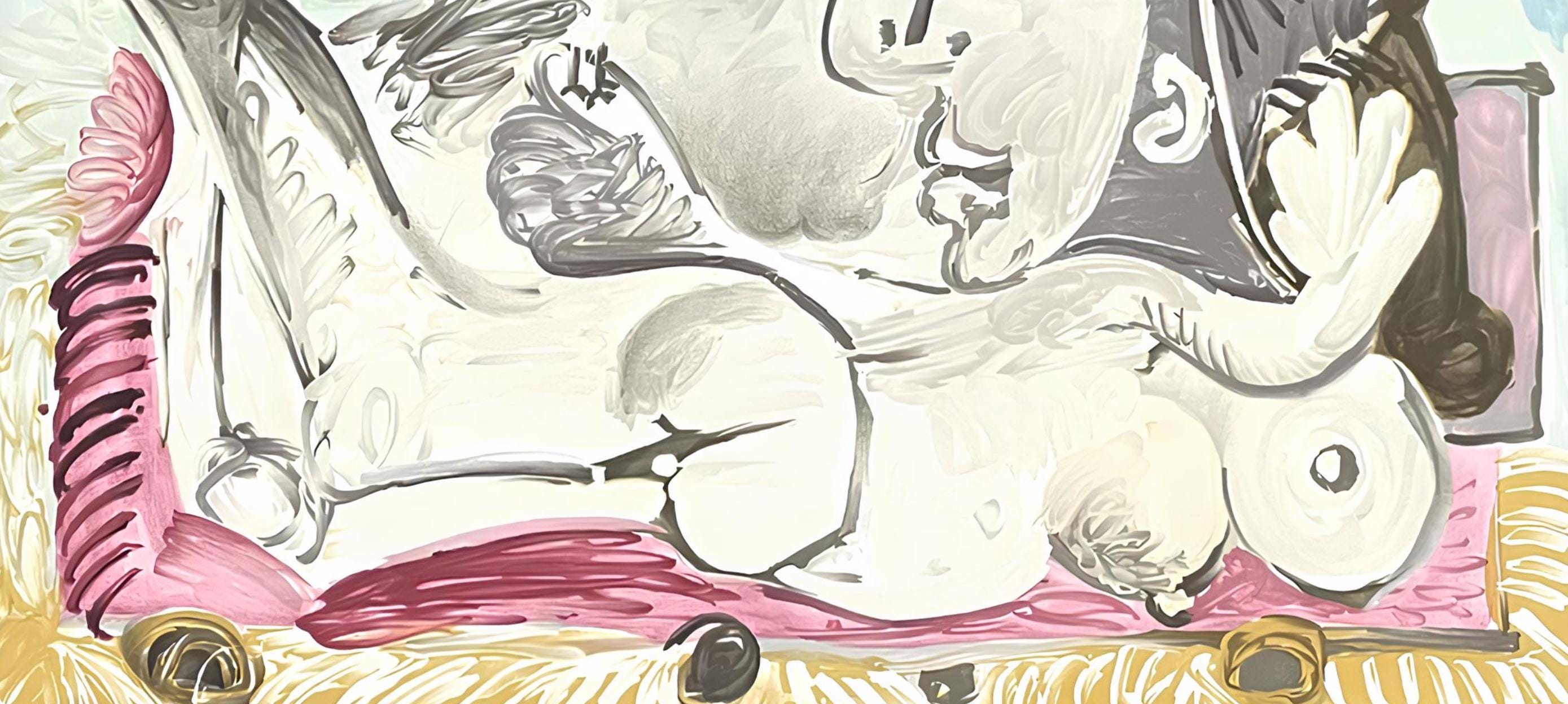 Pablo Picasso, Femme Couchée à L'Oiseau, Marina Picasso Collection, Official Limited Edition Lithograph