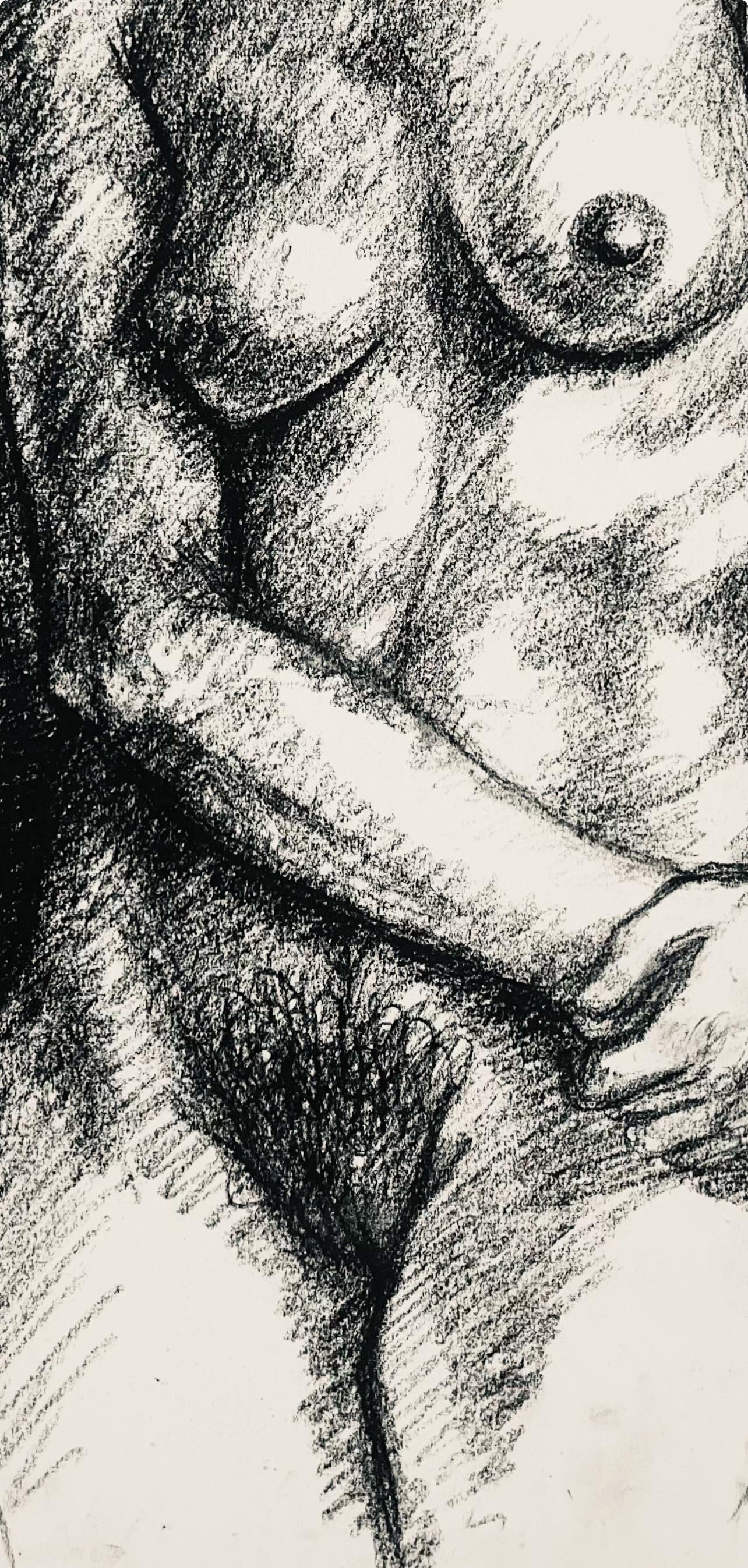 Ian Hornak, Renaissance Female Nude Figure Study, 1963, Original Drawing