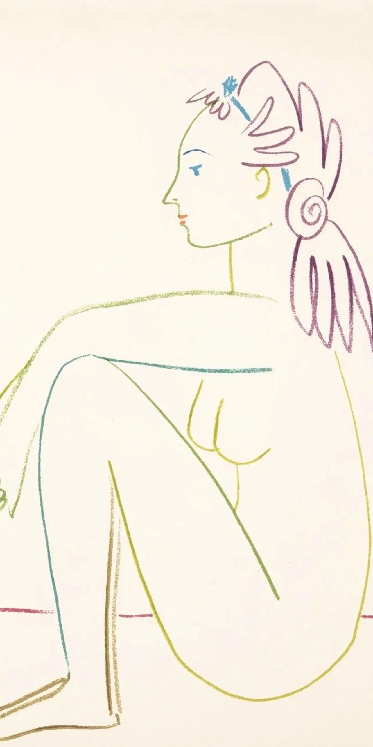 Pablo Picasso, Composition, Picasso and the Human Comedy, Verve: Revue Artistique et Littéraire, Limited Edition Lithograph