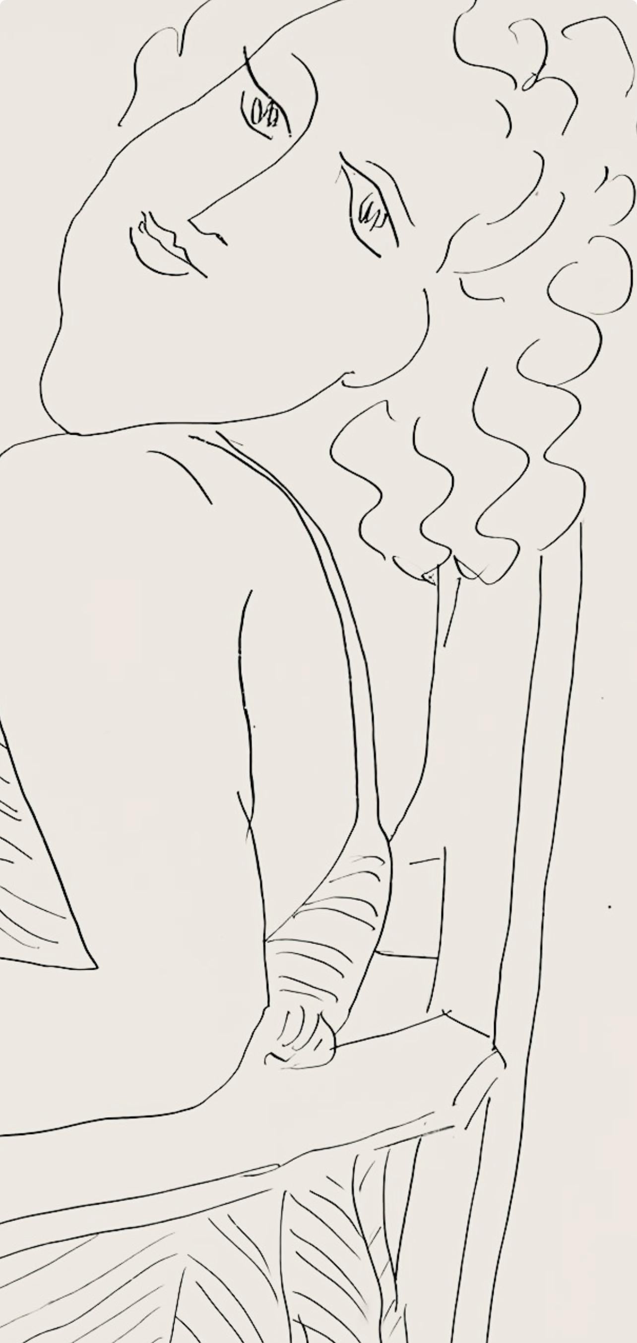 Henri Matisse, Série P, var. 6 (Duthuit 9), Henri Matisse, Dessins, Thèmes et variations, Limited Edition Lithograph