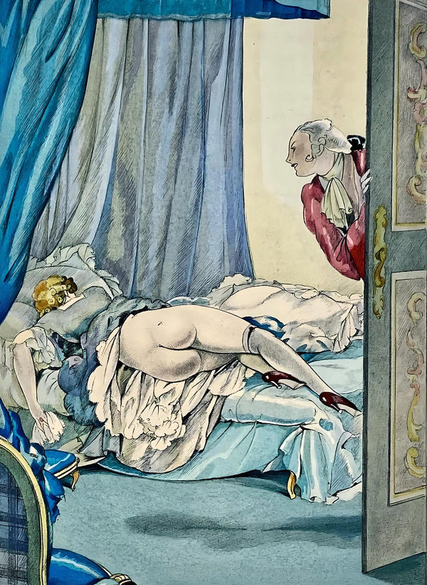 Umberto Brunelleschi, Composition, La Leçon d'amour dans un parc, Limited Edition Lithograph