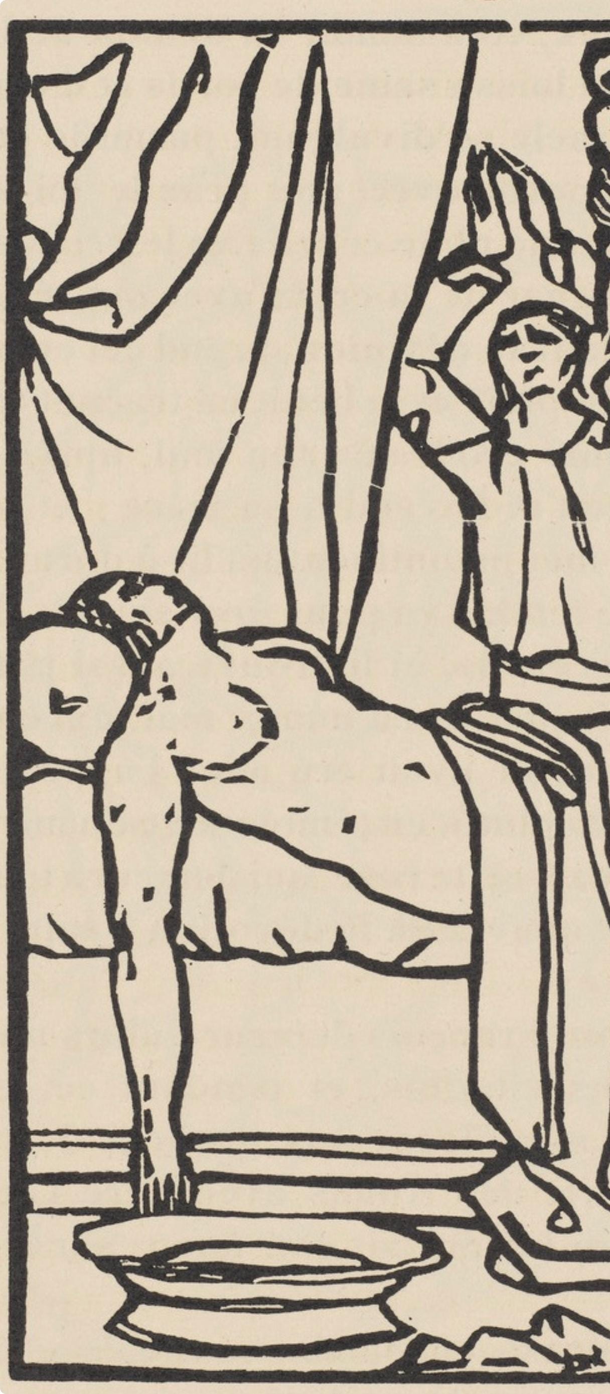 Émile Bernard, Composition (Morane, No. 100), Les Petites Fleurs de St. Françoise, Limited Edition Woodcut