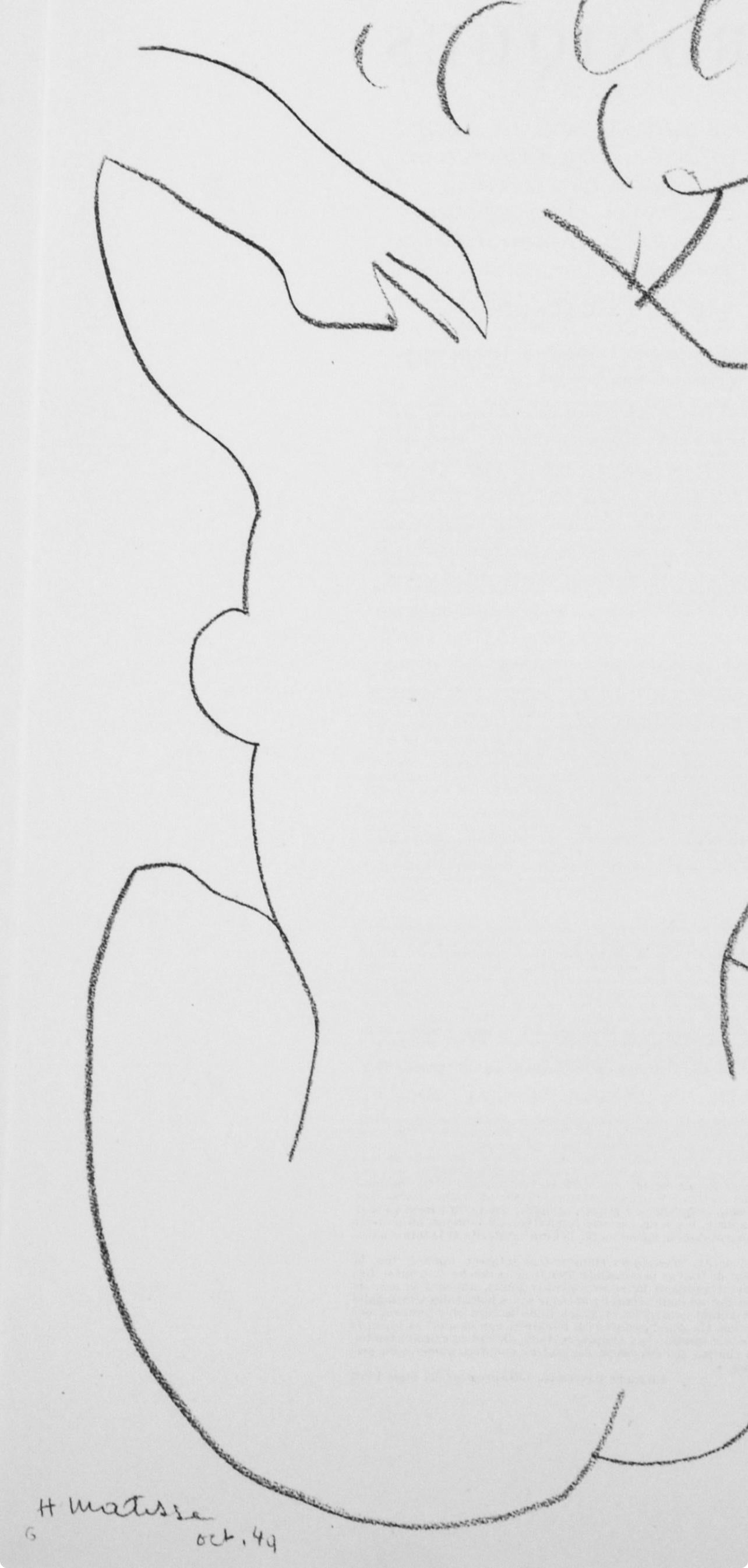 Henri Matisse, Composition, Derrière le miroir, Limited Edition Lithograph