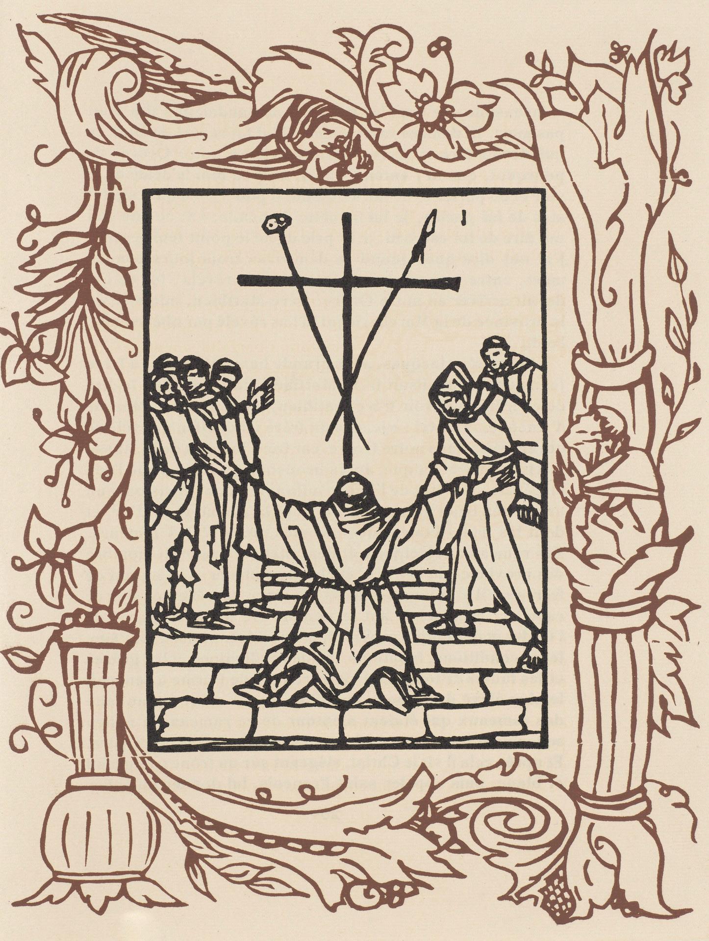 Émile Bernard, Composition (Morane, No. 100), Les Petites Fleurs de St. Françoise, Limited Edition Woodcut