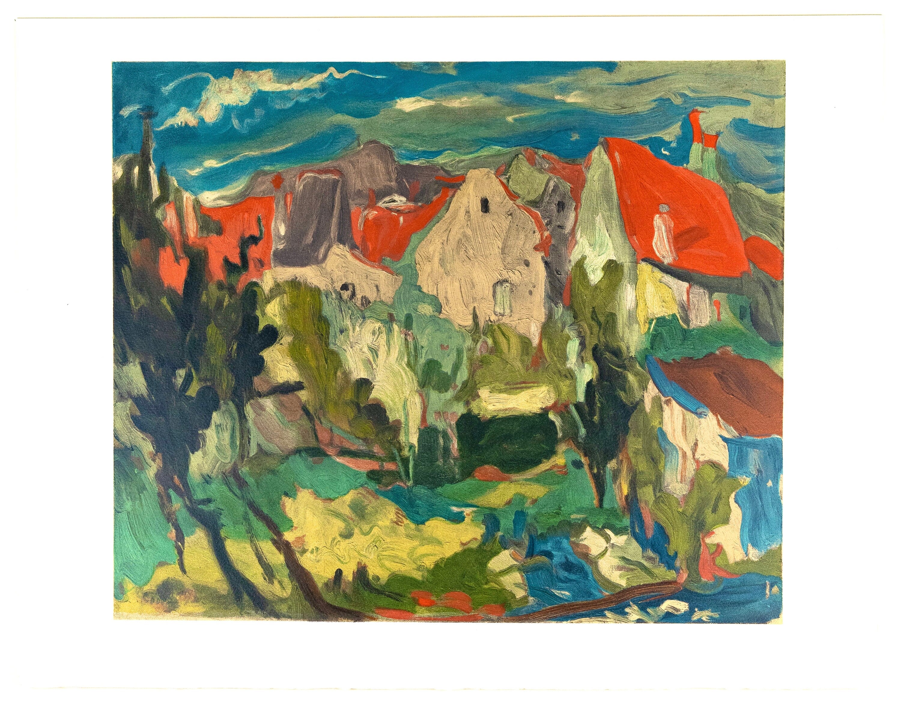 Chaïm Soutine, Paysage à Cagnes, Soutine, Collection Pierre Lévy, Limited Edition Lithograph
