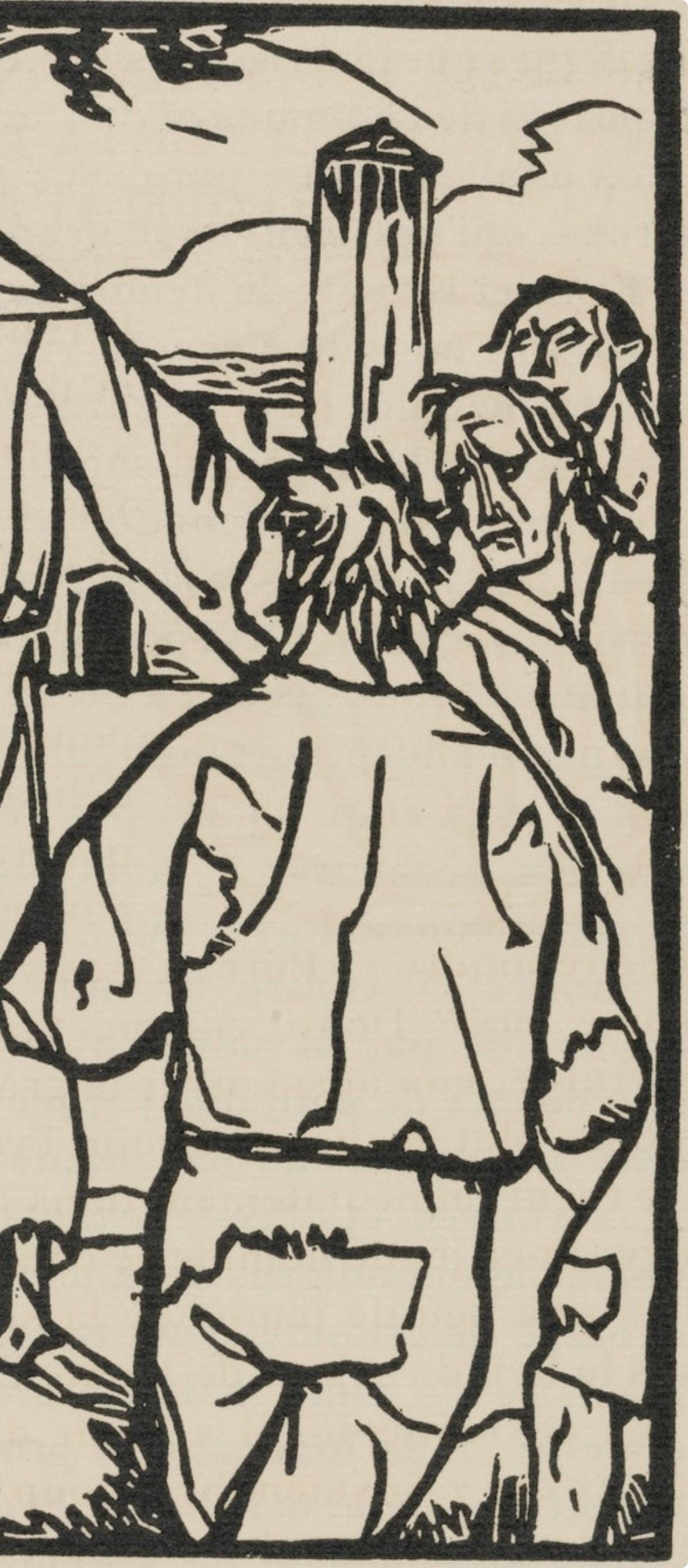 Émile Bernard, Composition (Morane, No. 100), Les Petites Fleurs de St. Françoise, Limited Edition Woodcut