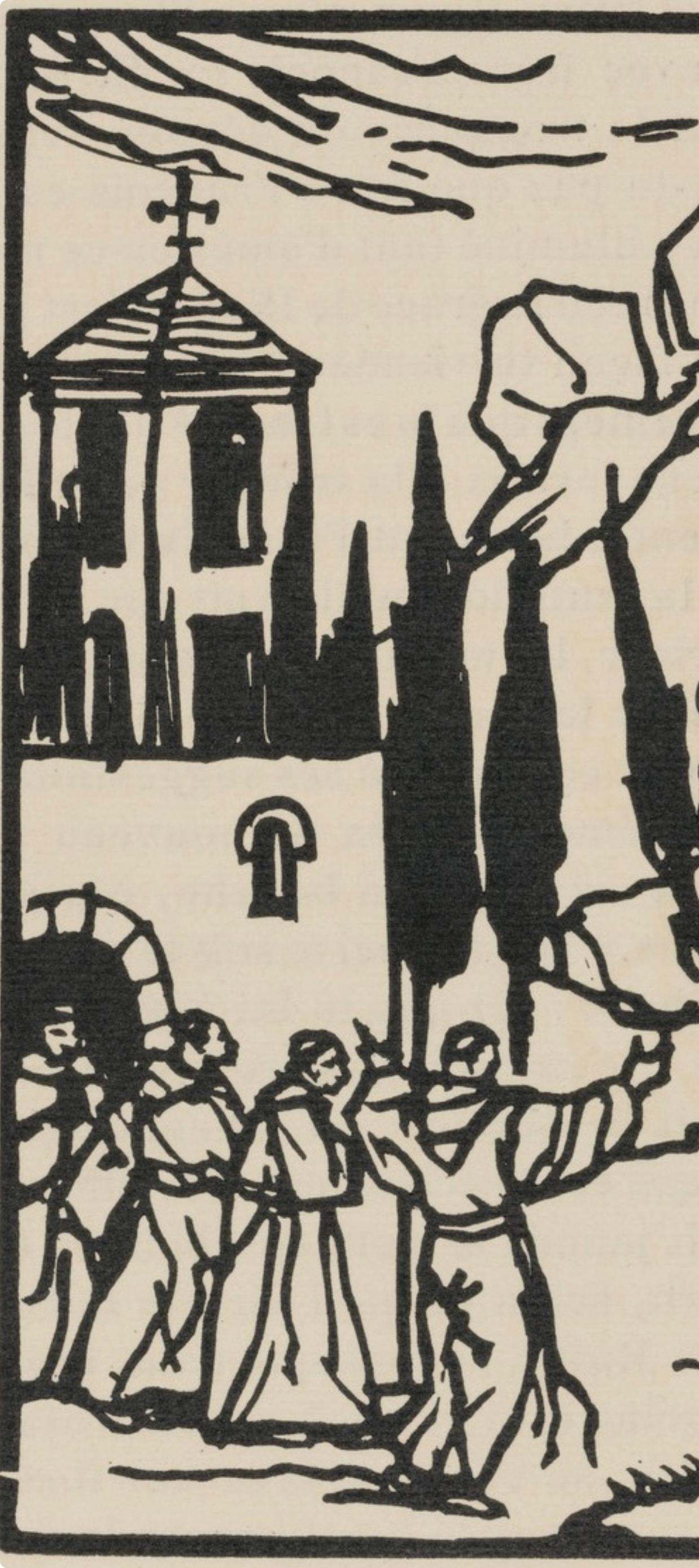 Émile Bernard, Composition (Morane, No. 100), Les Petites Fleurs de St. Françoise, Limited Edition Woodcut