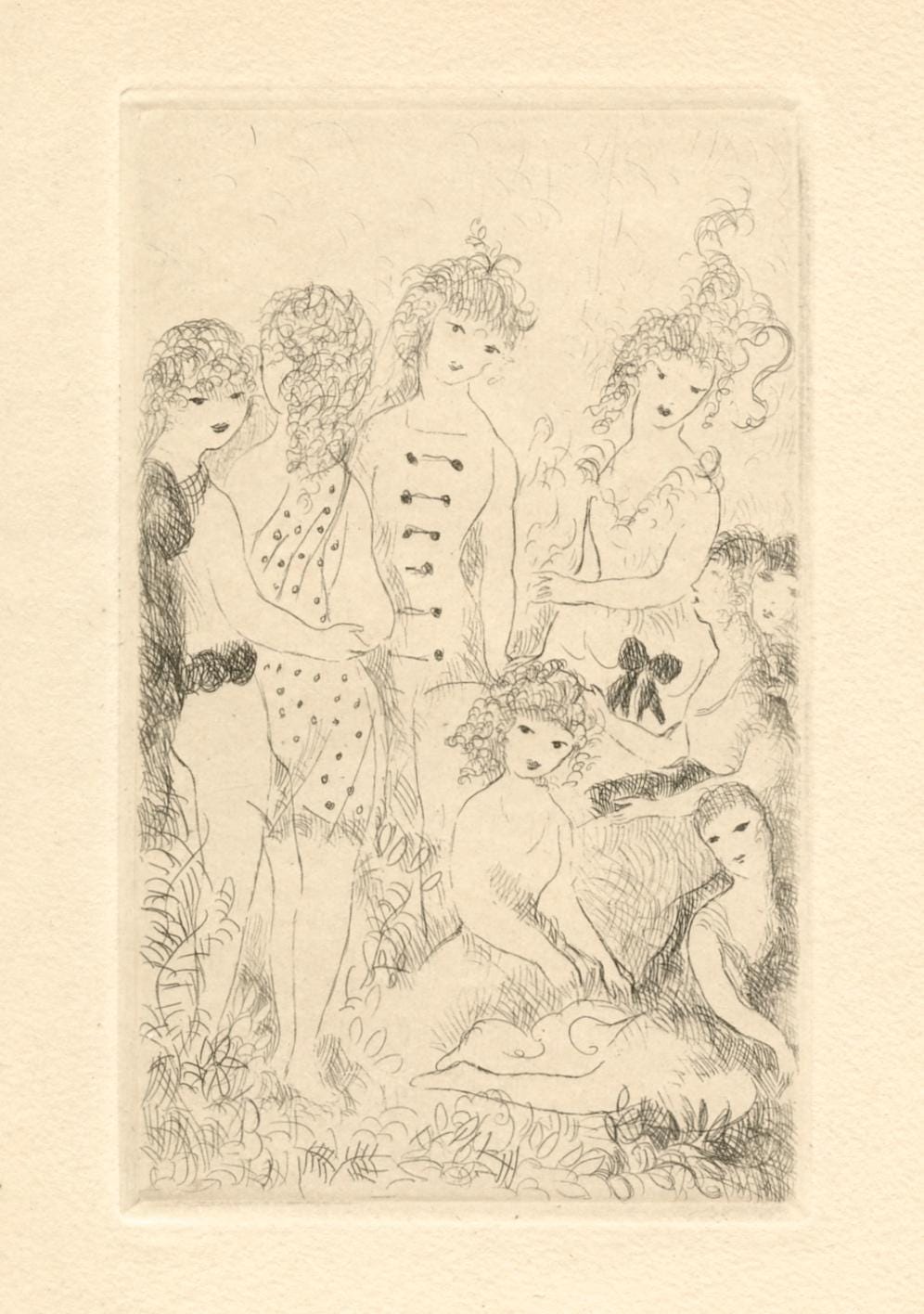 Marie Laurencin, La Ronde, Dix filles dans un pré, Limited Edition Etching