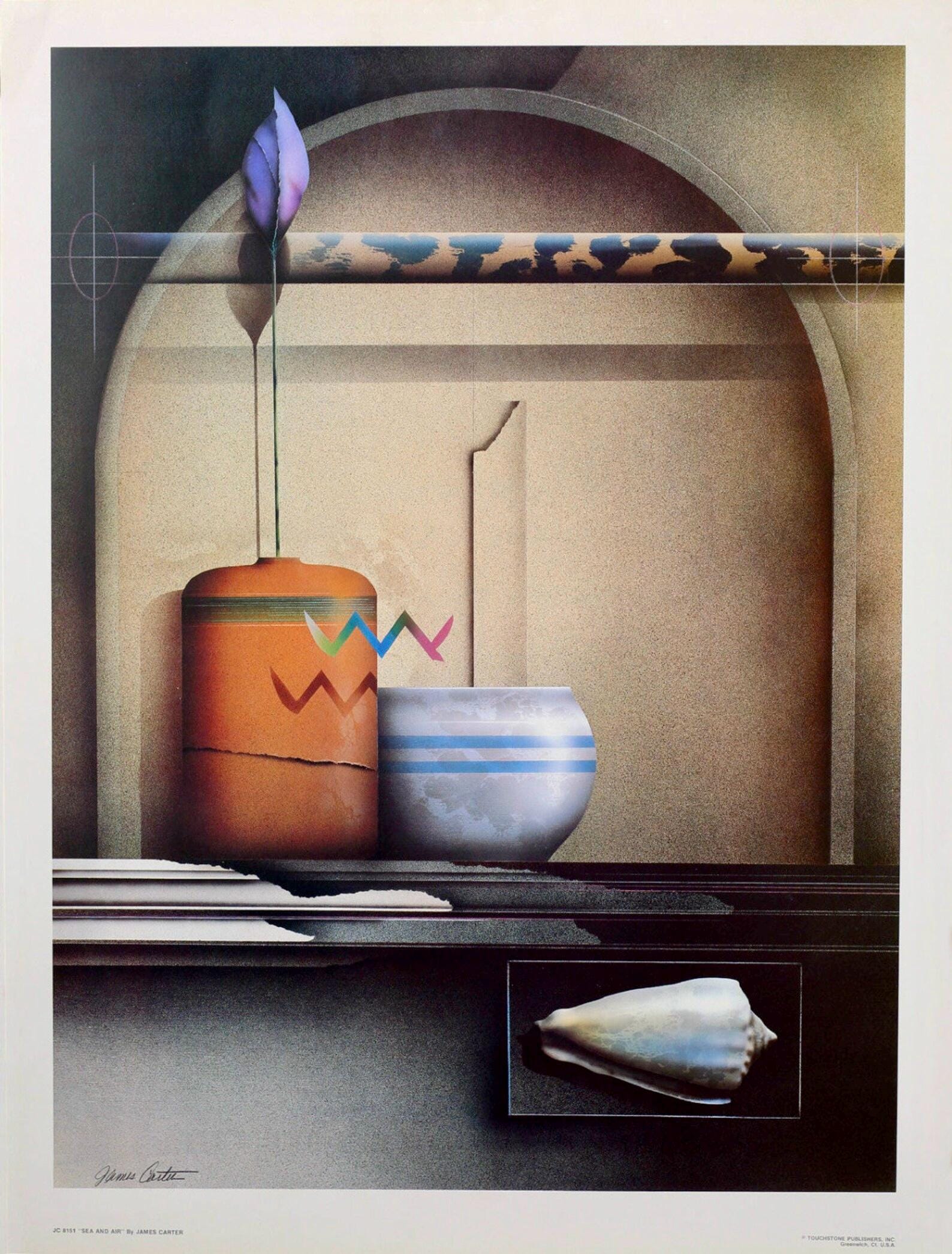 James Carter, Sea and Air, Original Edition Offset Lithograph