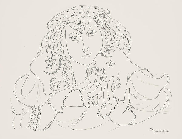 Henri Matisse, Série I, var. 7 (Duthuit 9), Henri Matisse, Dessins, Thèmes et variations, Limited Edition Lithograph
