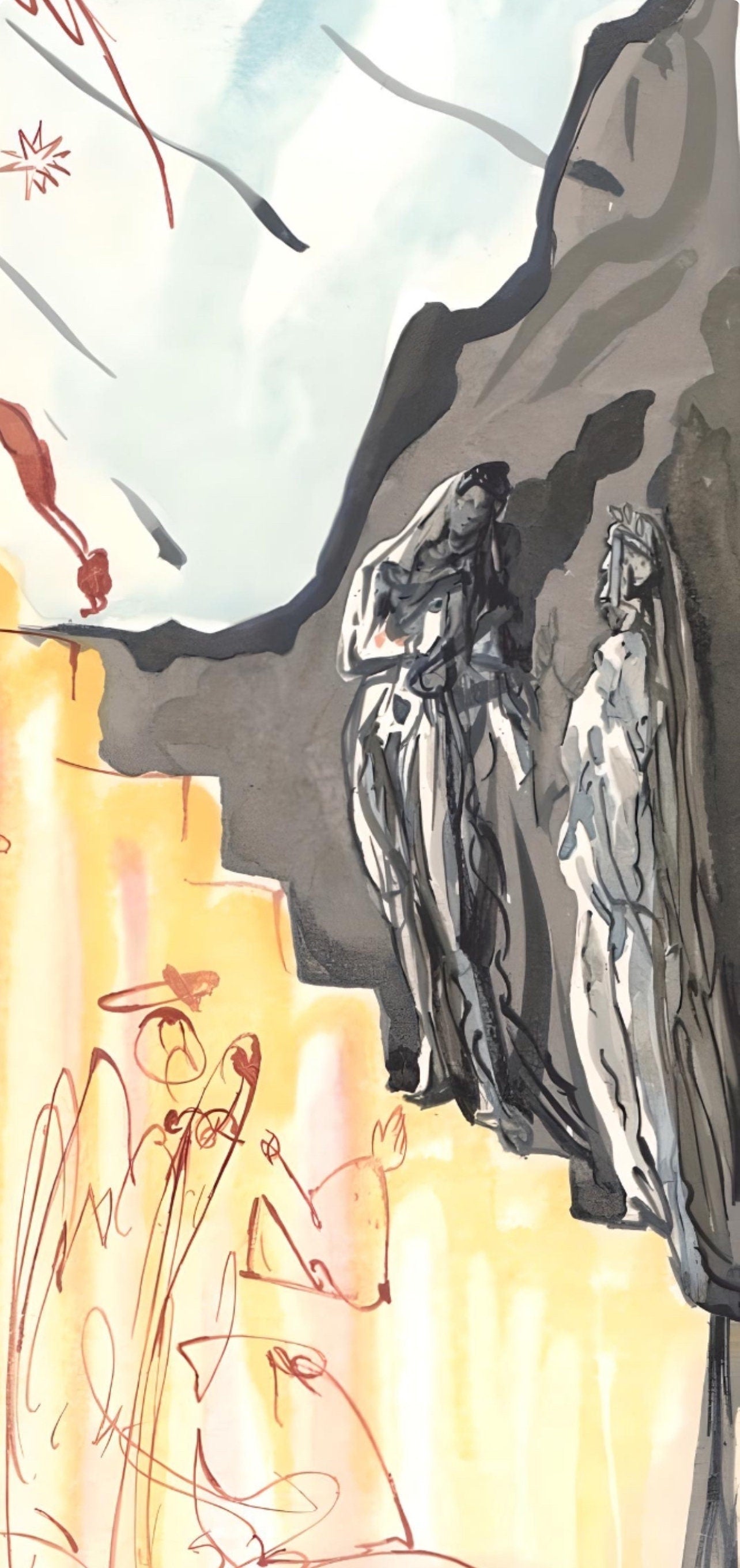 Salvador Dali, The Celestial Staircase (Michler/Löpsinger 1039-1138; Field 189-200), La Divine Comédie, Limited Edition Woodcut