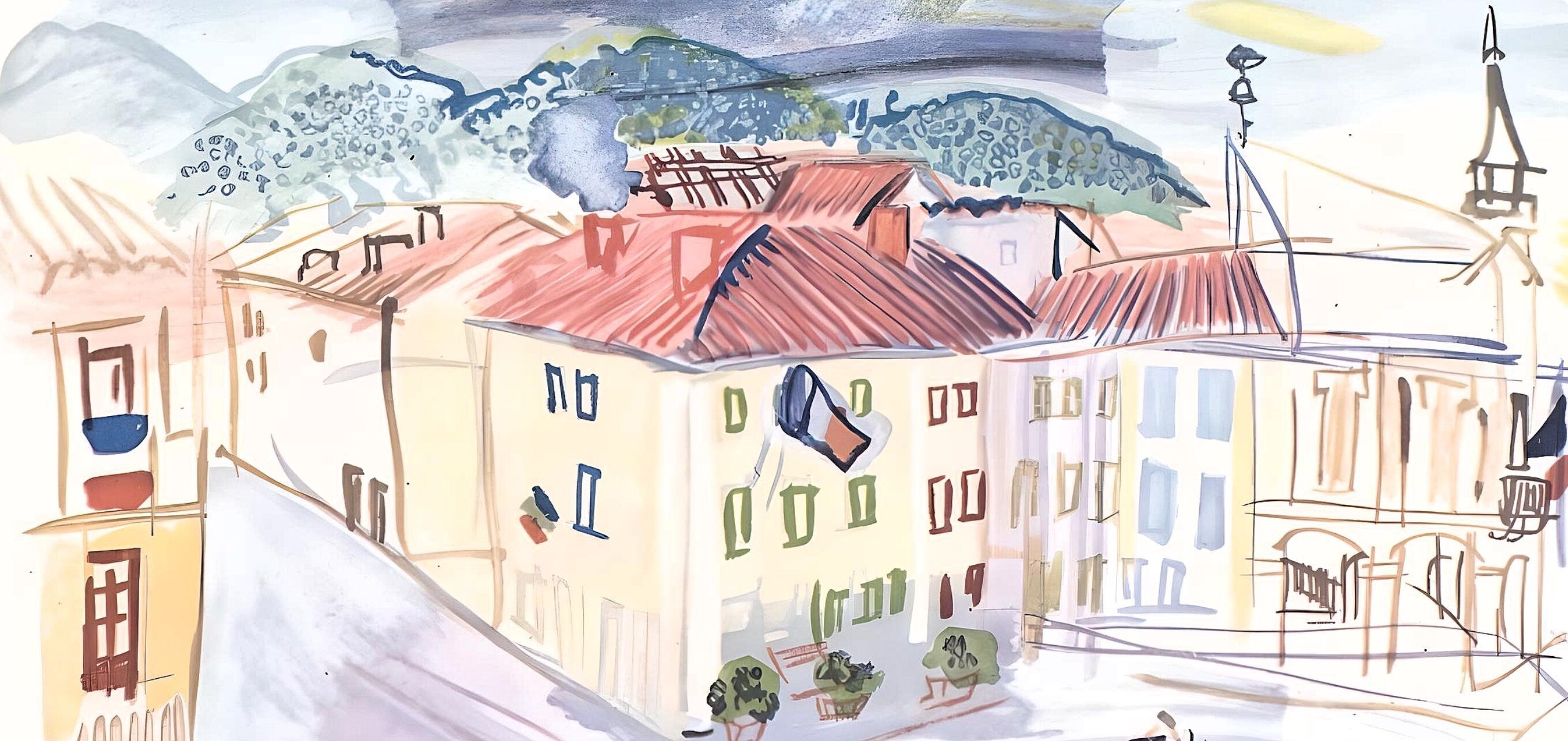Raoul Dufy, Aspet pavoise, Vacances forcées