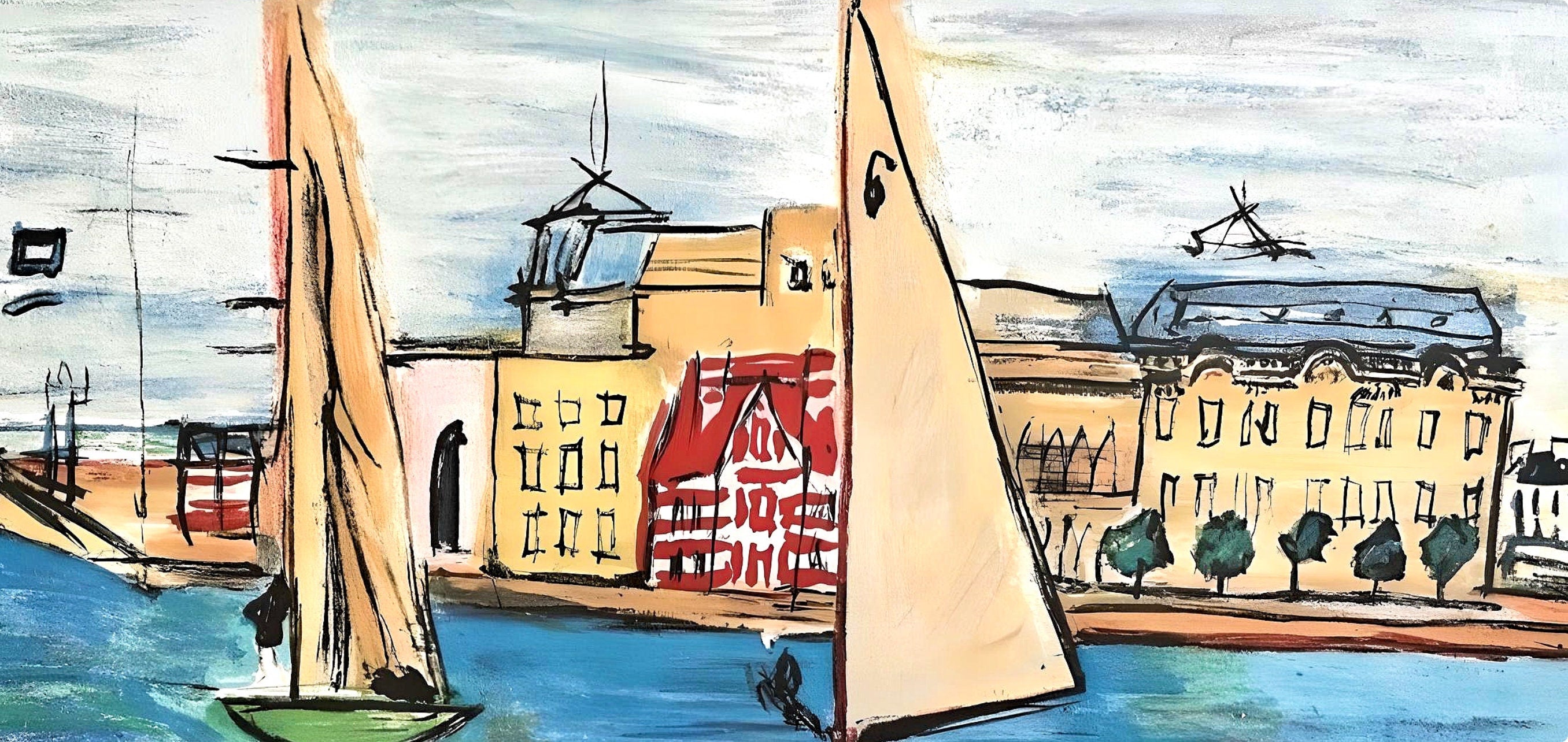 Raoul Dufy, Composition, Les Côtes Normandes, Limited Edition Lithograph