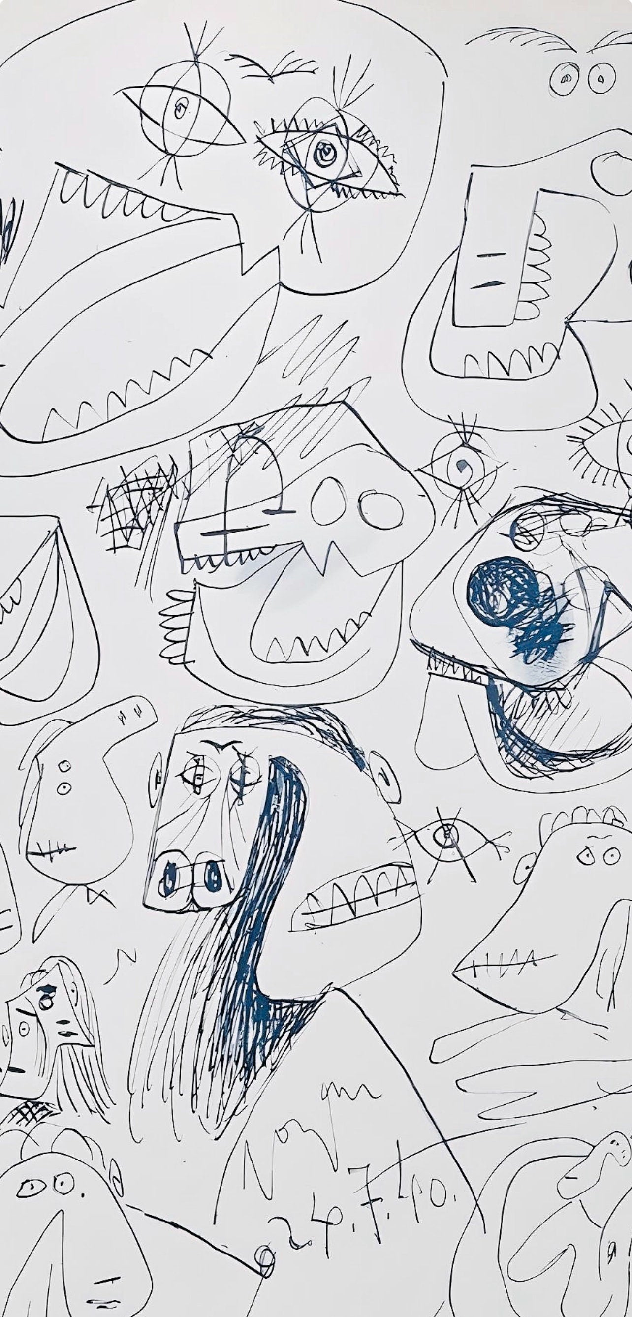 Pablo Picasso, Composition, Carnet de dessins de Picasso, Cahiers d’Art, Limited Edition Lithograph