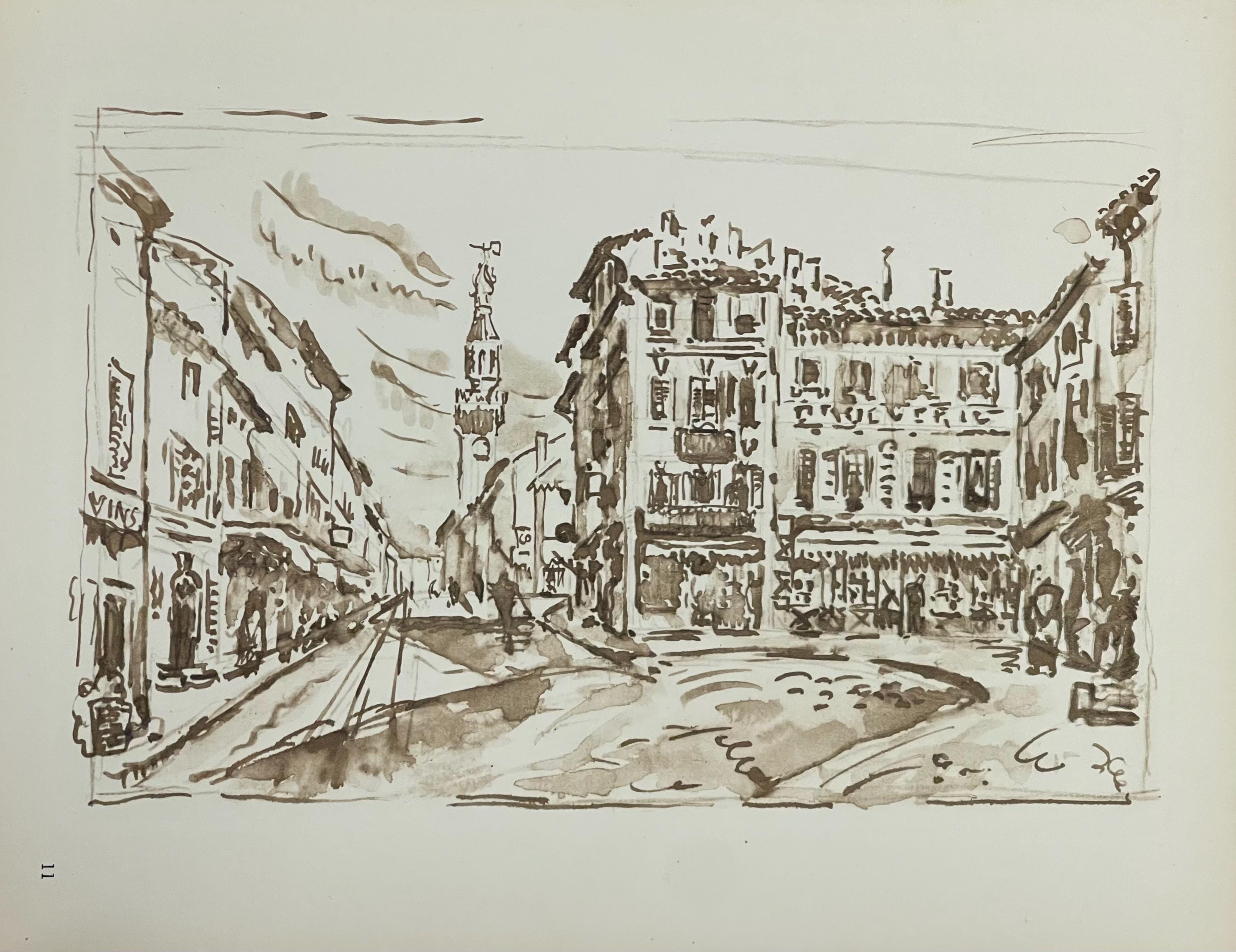 Paul Signac, Avignon. Le motif de Jongkind, Signac Dessins, Limited Edition Lithograph