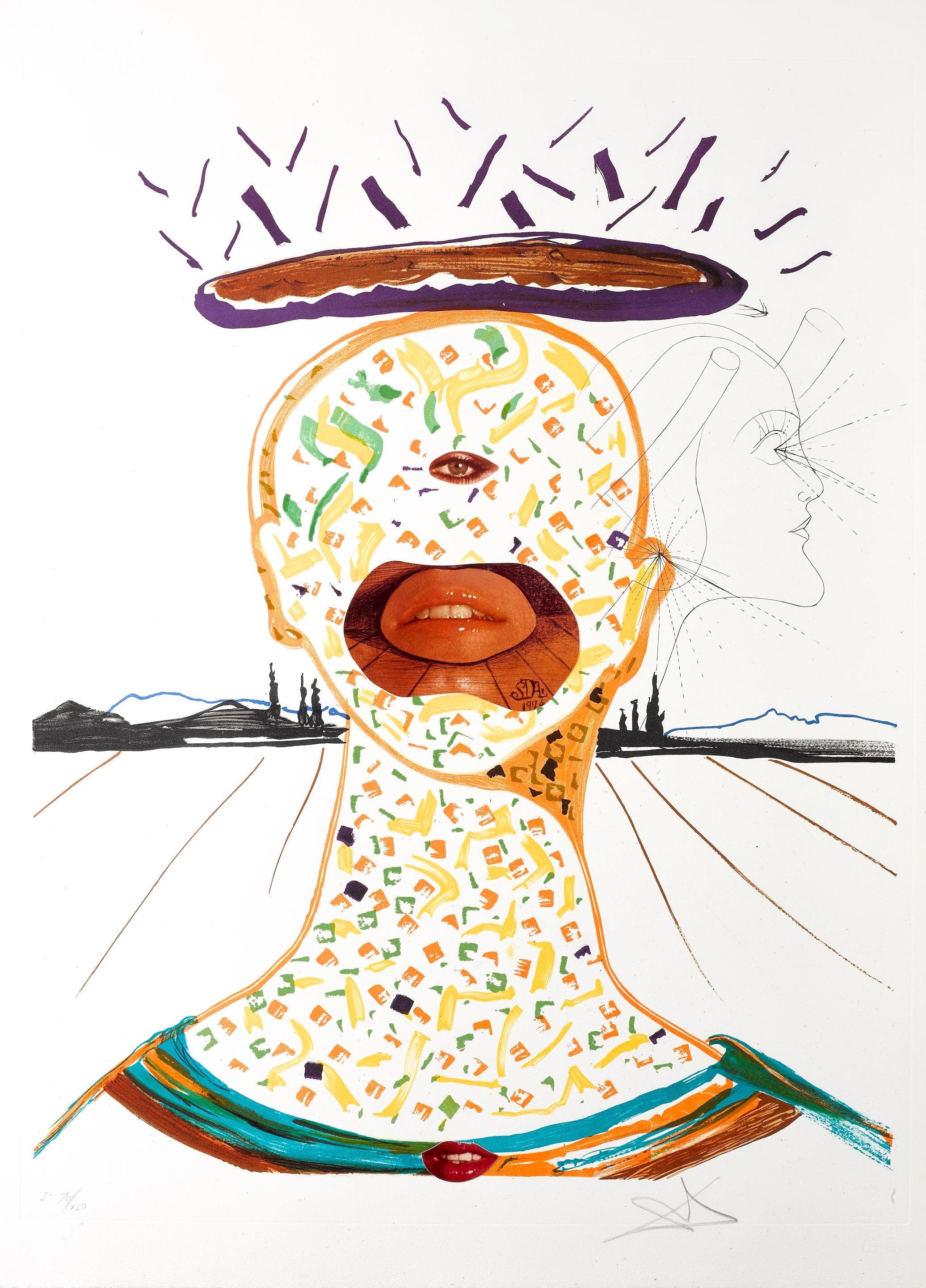 Salvador Dalí, Maquillage cyclopéen (M/L 822-831; Field 75-13), Imaginations et Objets du Futur, Limited Edition Lithograph