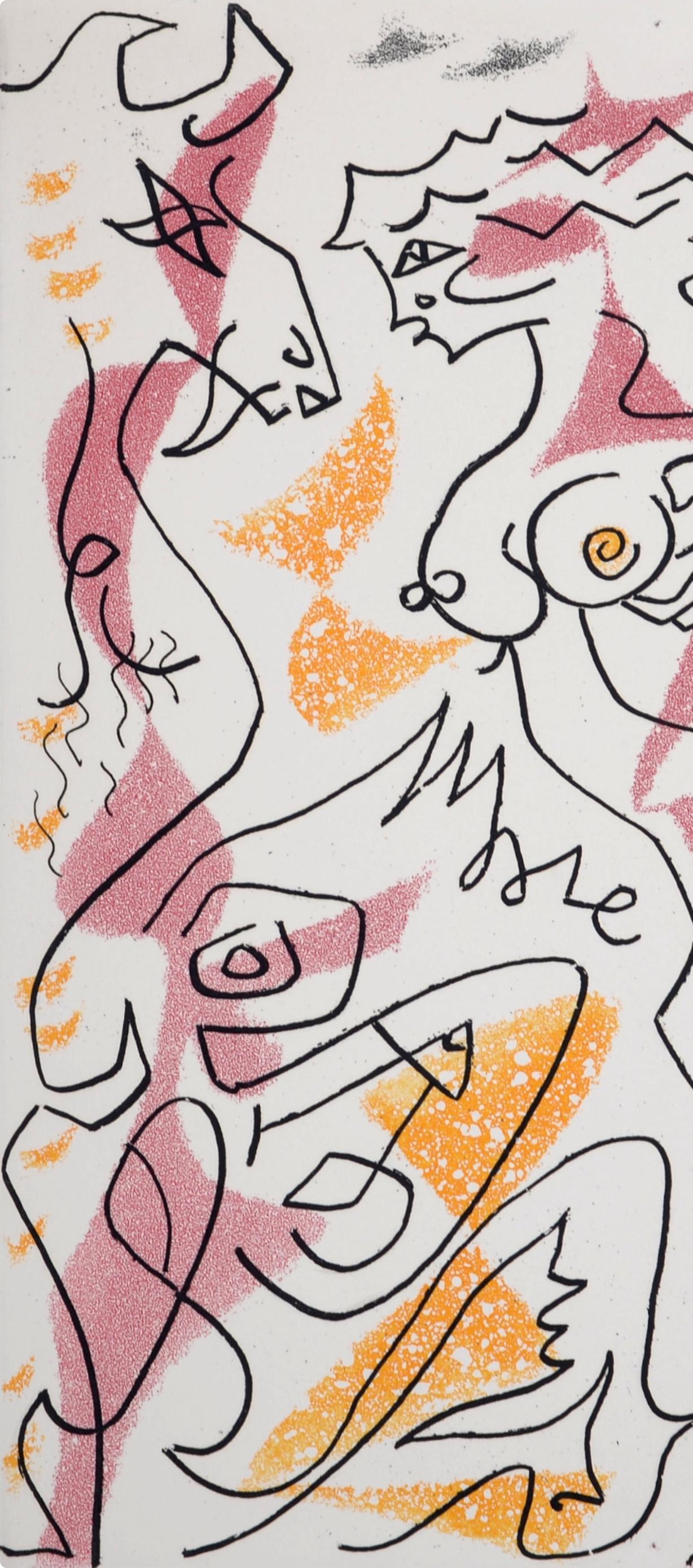 André Masson, Composition, Feuilles éparses, Limited Edition Etching