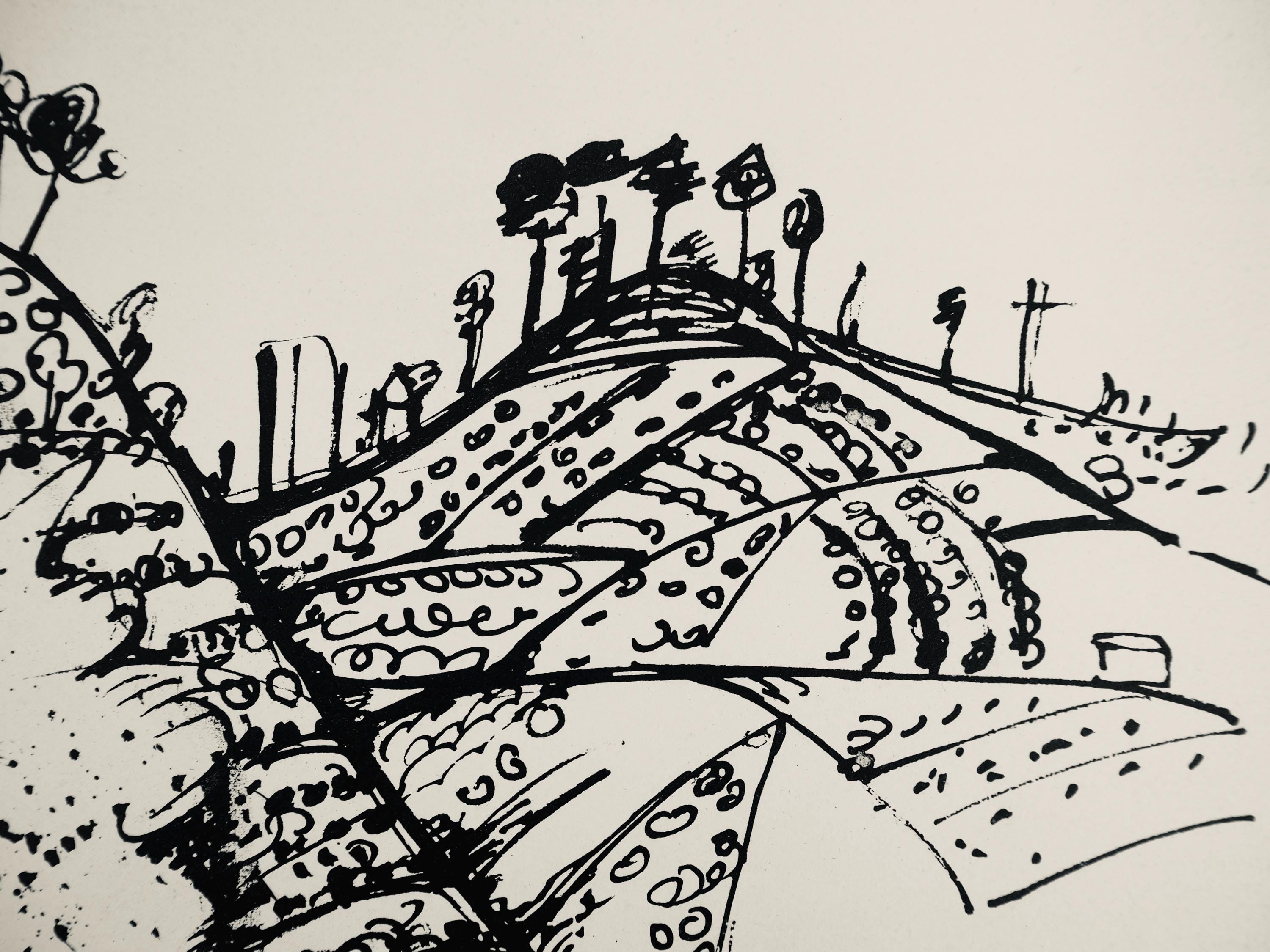 Édouard Pignon, Composition, Arbres et Voiles, Limited Edition Lithograph