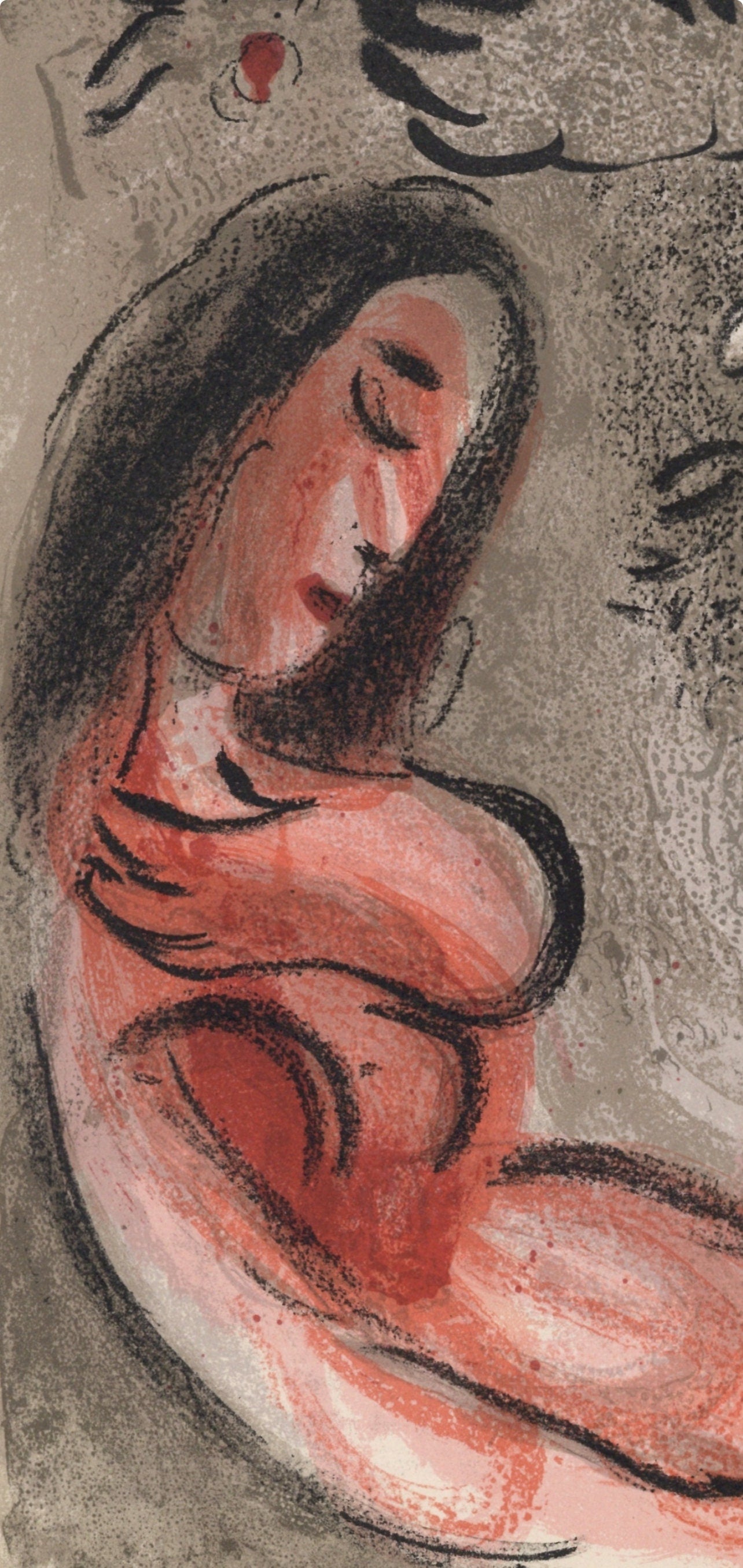 Marc Chagall, Eve incurs God’s displeasure (Mourlot 117-46; Cramer 25), Drawings from the Bible, Verve: Revue, Limited Edition Lithograph