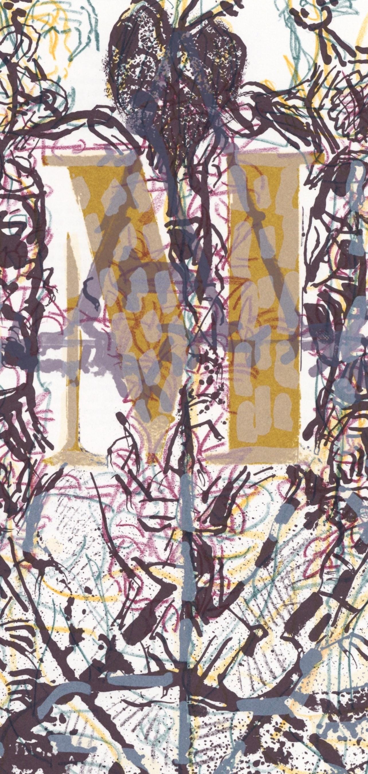 Jean-Paul Riopelle, Composition, Hommage à Aimé et Marguerite Maeght, Derrière le miroir, Limited Edition Lithograph