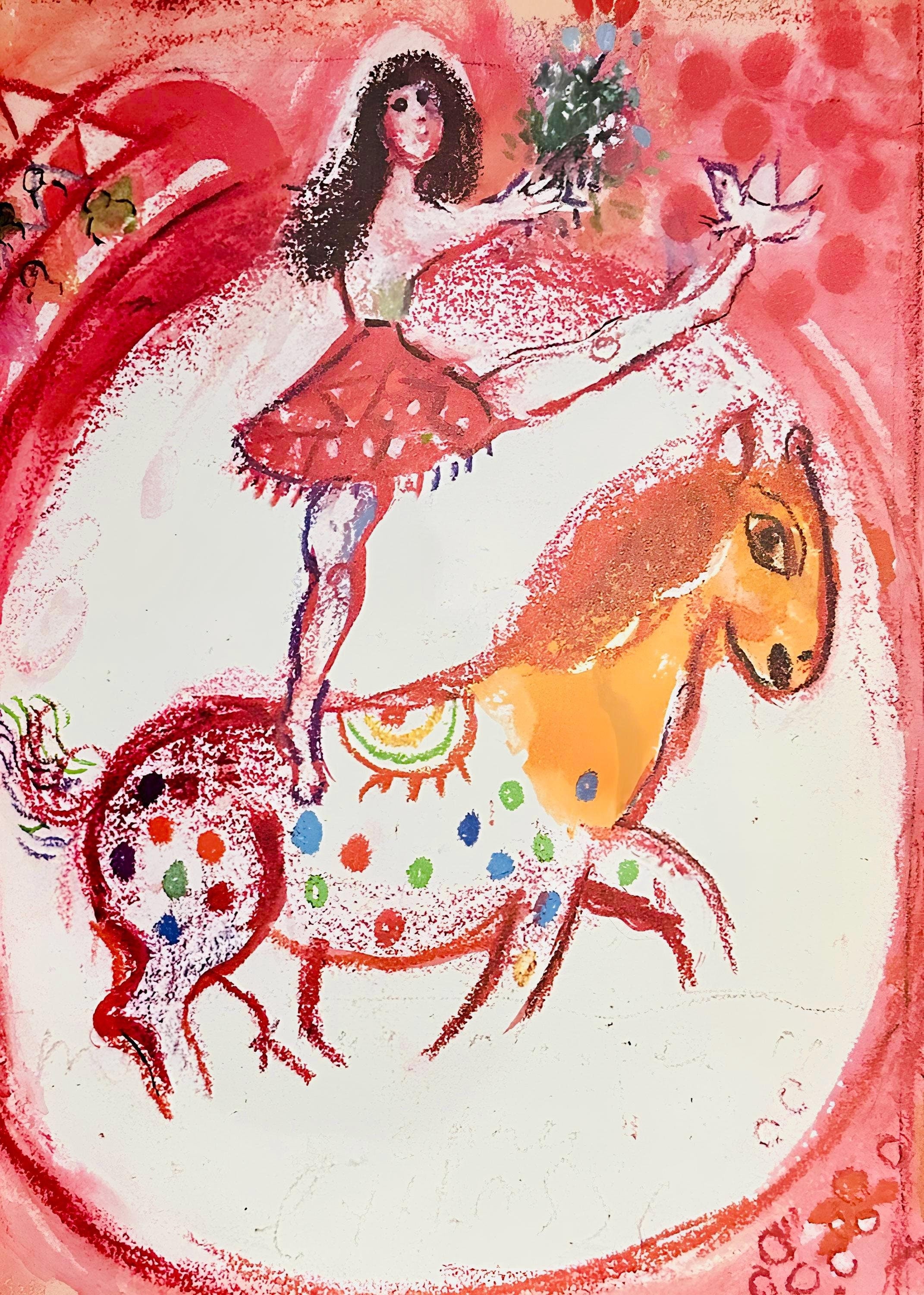 Marc Chagall, Composition, Le Cirque D'Izis,  avec quatre compositions originales de Marc Chagall, Limited Edition Lithograph