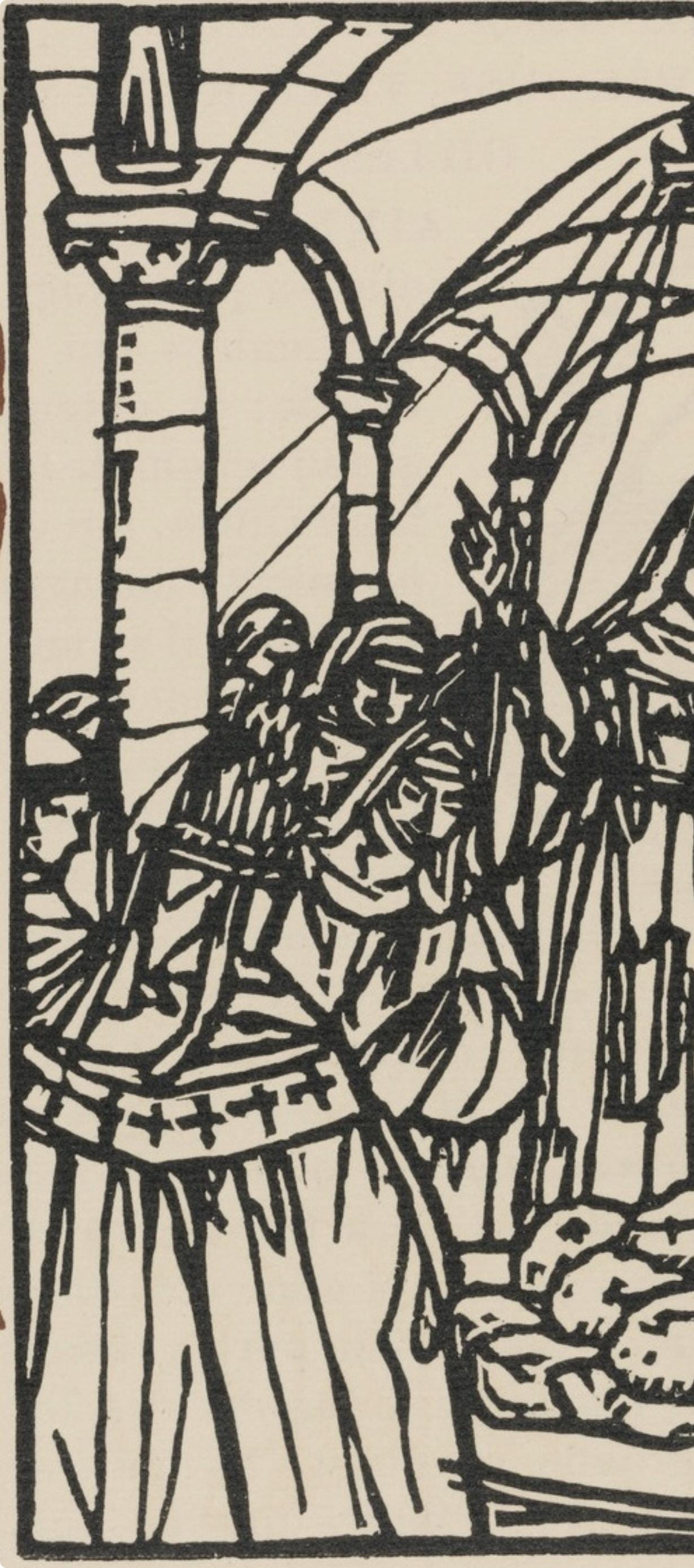 Émile Bernard, Composition (Morane, No. 100), Les Petites Fleurs de St. Françoise, Limited Edition Woodcut