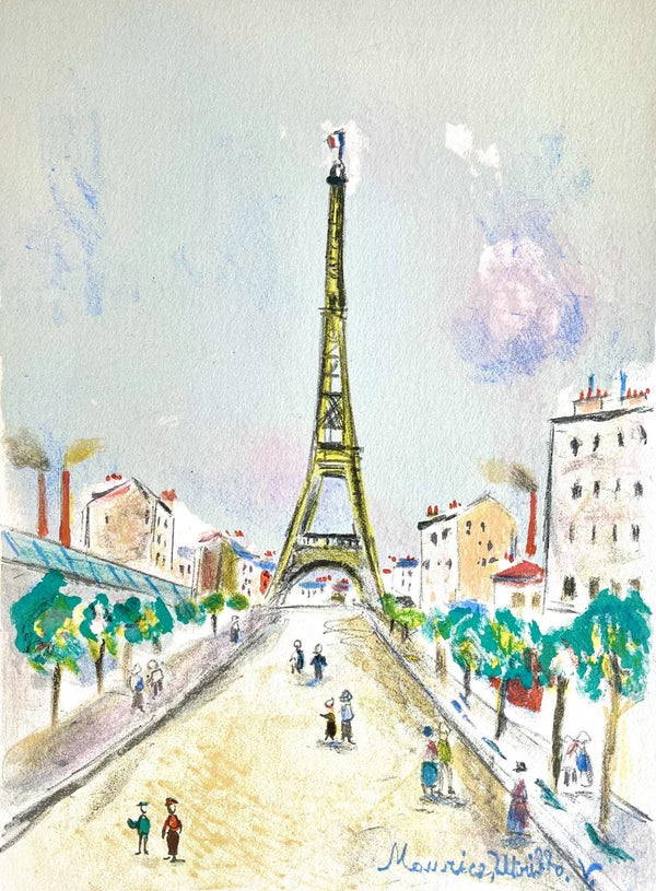 Maurice Utrillo, la Tour Eiffel, Paris Capitale, Limited Edition Lithograph