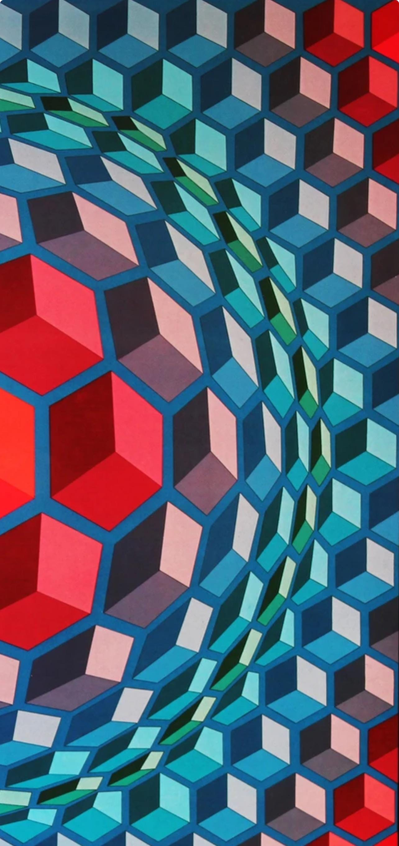 Victor Vasarely, Composition, Progressions I, Limited Edition Héliogravure