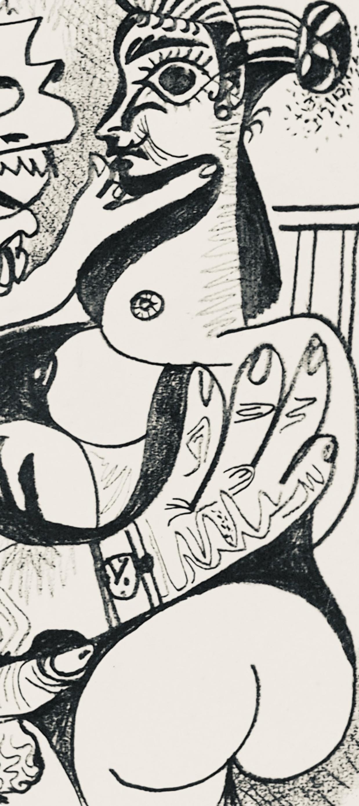 Pablo Picasso, Composition, Le Goût du Bonheur (Cramer 148; Bloch 2013), Limited Edition Mixed Media Lithograph