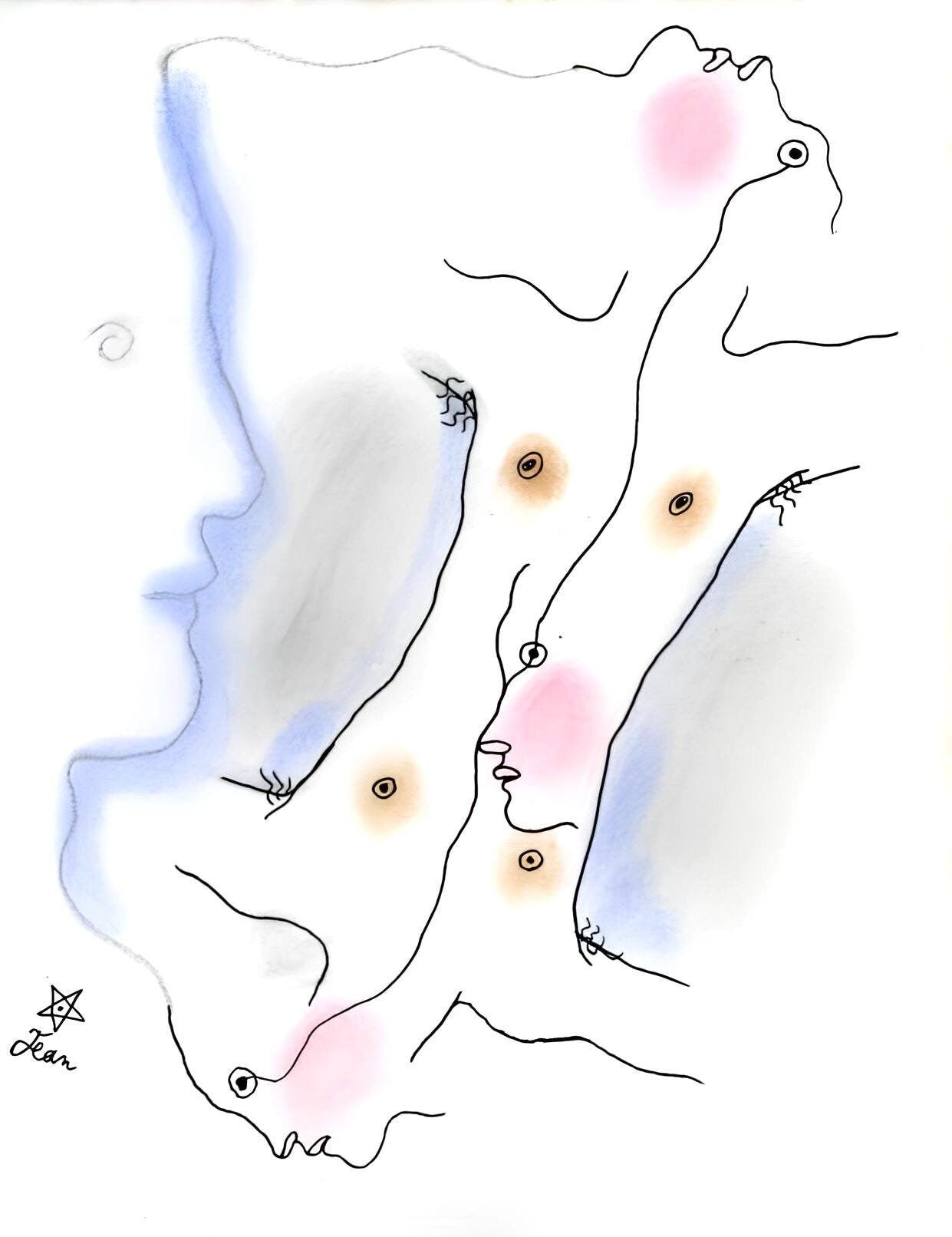 Jean Cocteau, Composition, Le Livre Blanc, Limited Edition Lithograph