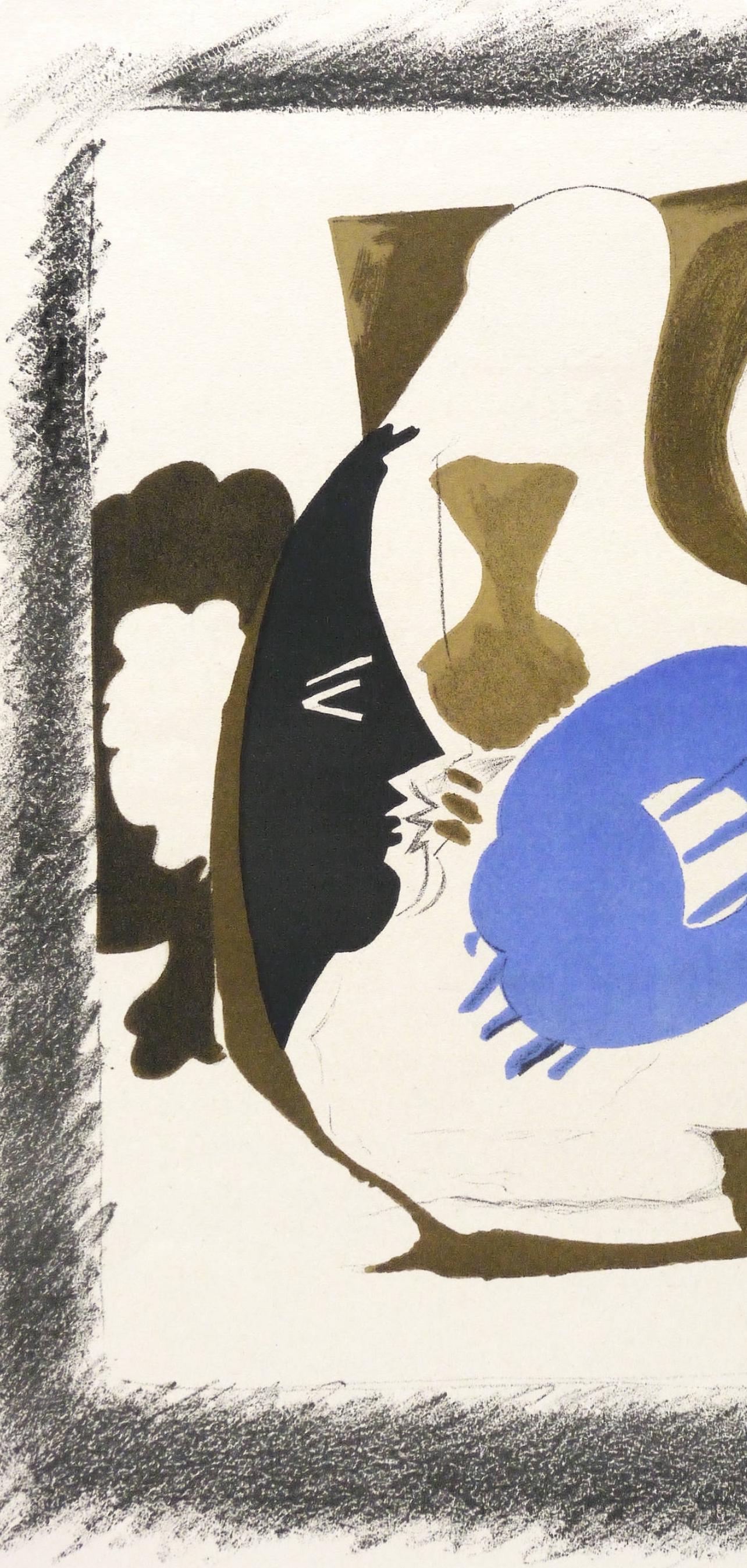 Georges Braque, Verre et pichet, Derrière le miroir, Limited Edition Lithograph