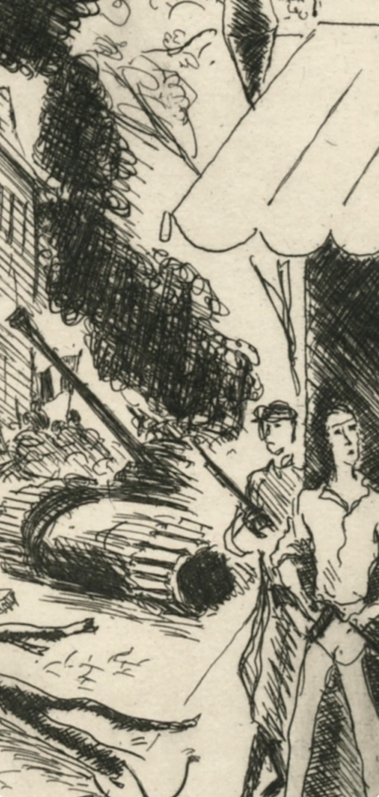 André Dignimont, Composition, Jours de gloire, Histoire de la libération de Paris, Limited Edition Etching