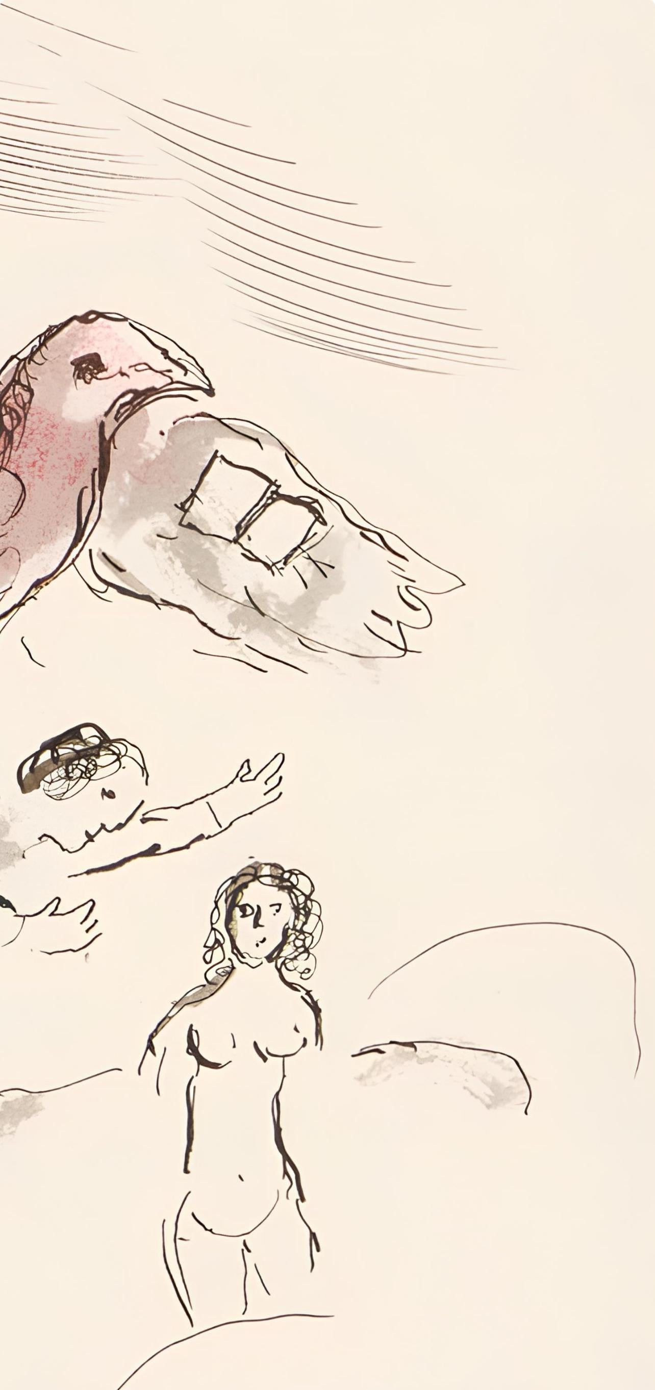 Marc Chagall, Composition, Lettres d'hivernage, Limited Edition Lithograph