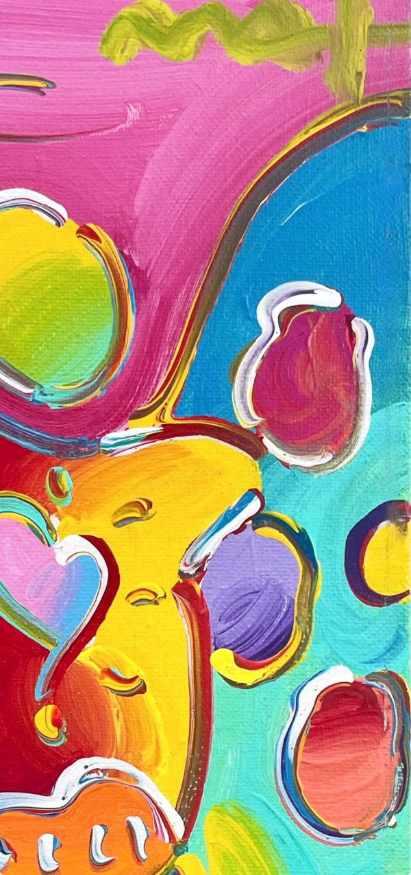 Peter Max, Angel with Heart, Ver. I, Hand Signed, Acrylic Painting