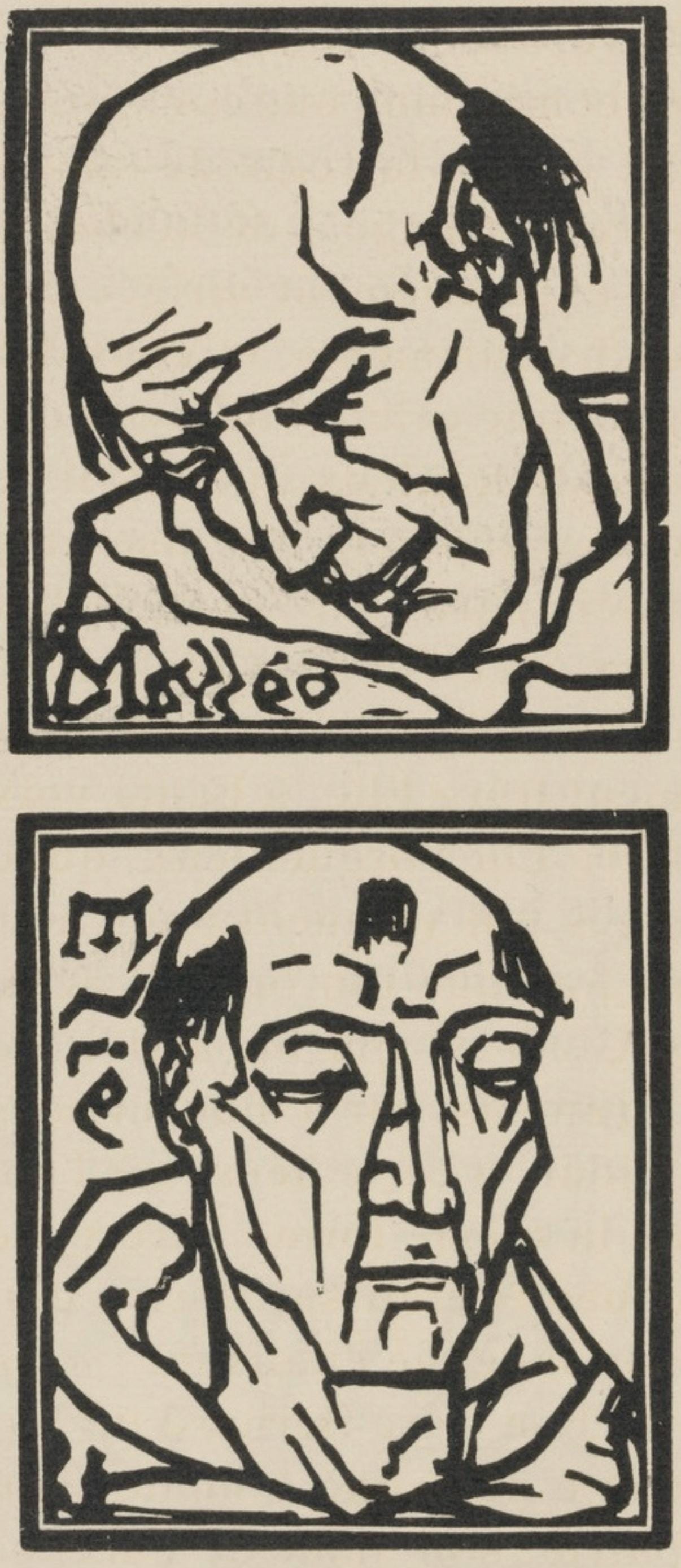 Émile Bernard, Composition (Morane, No. 100), Les Petites Fleurs de St. Françoise, Limited Edition Woodcut