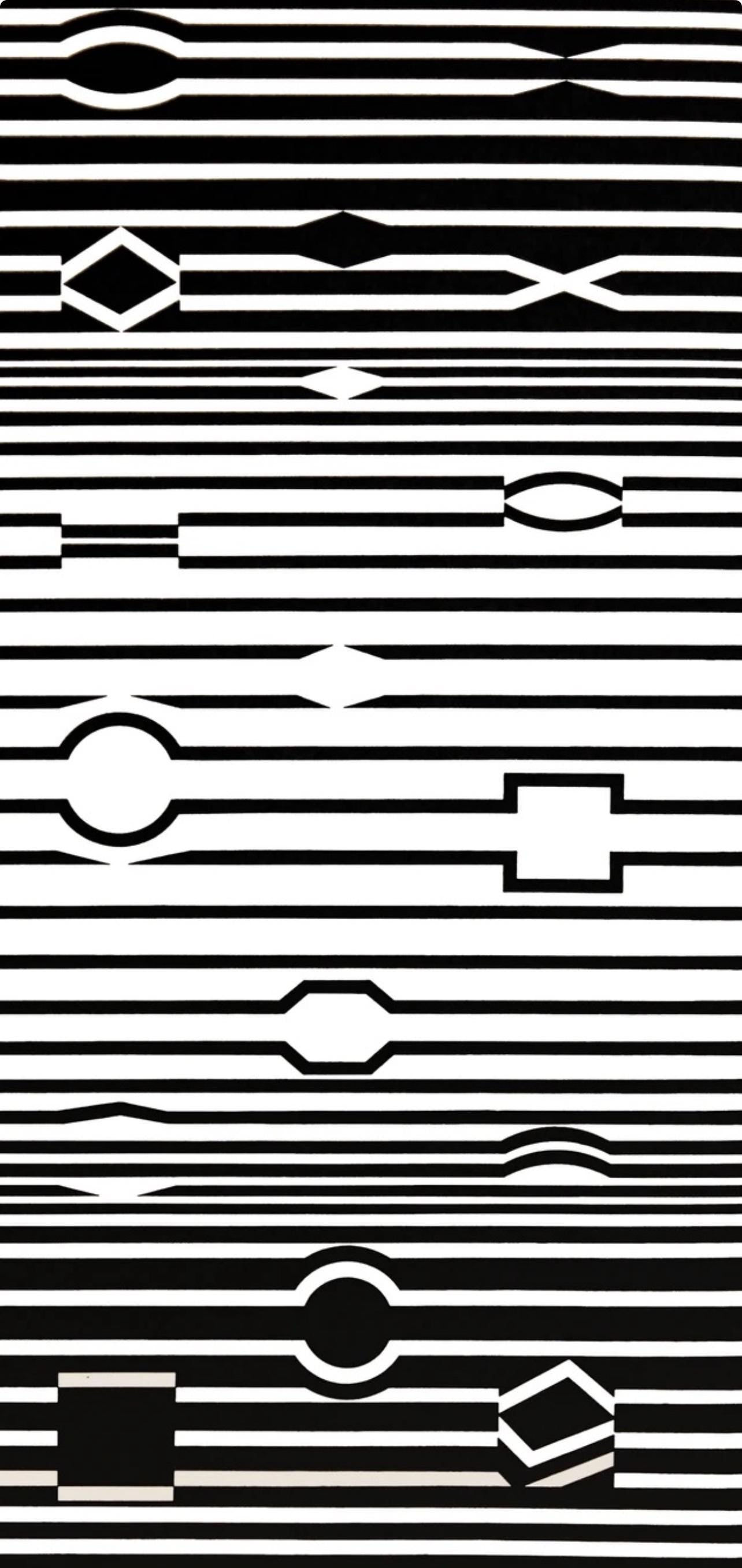 Victor Vasarely, Composition, Ondulatoires, Limited Edition Héliogravure