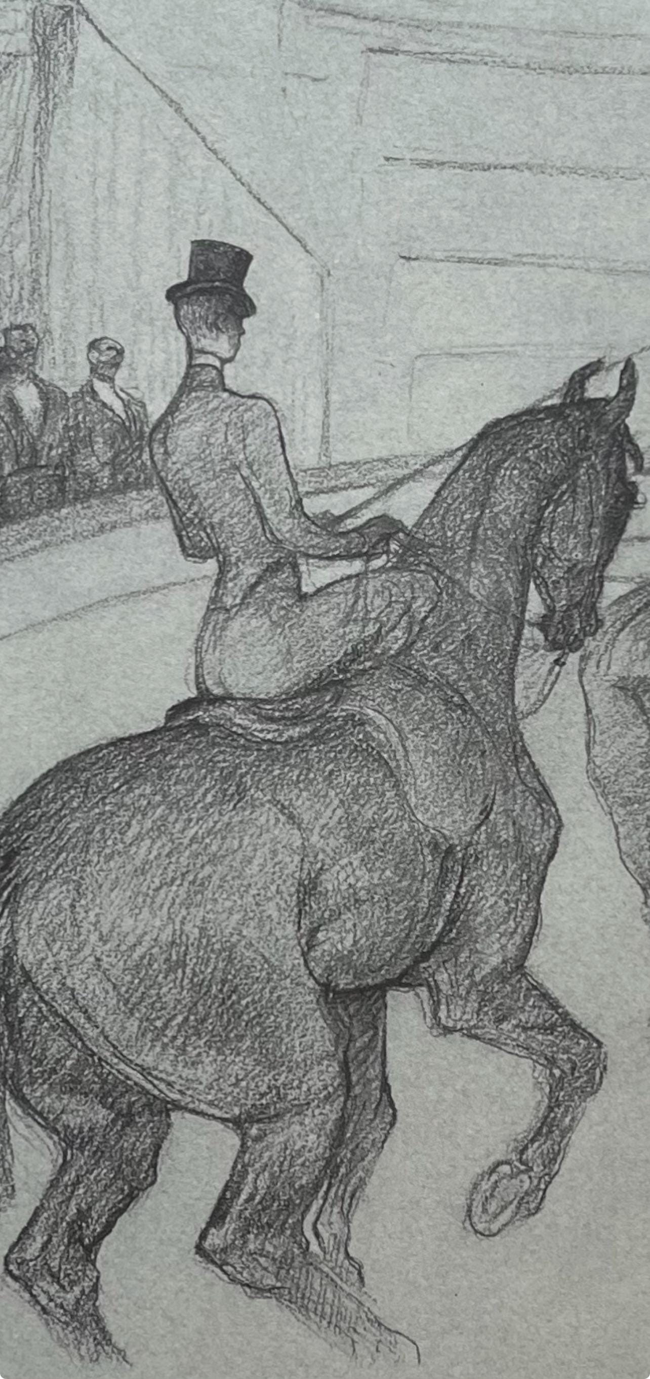 Henri de Toulouse-Lautrec, Haute École Equestrienne: The Tandem, Henri de Toulouse-Lautrec, At the Circus, Limited Edition Lithograph