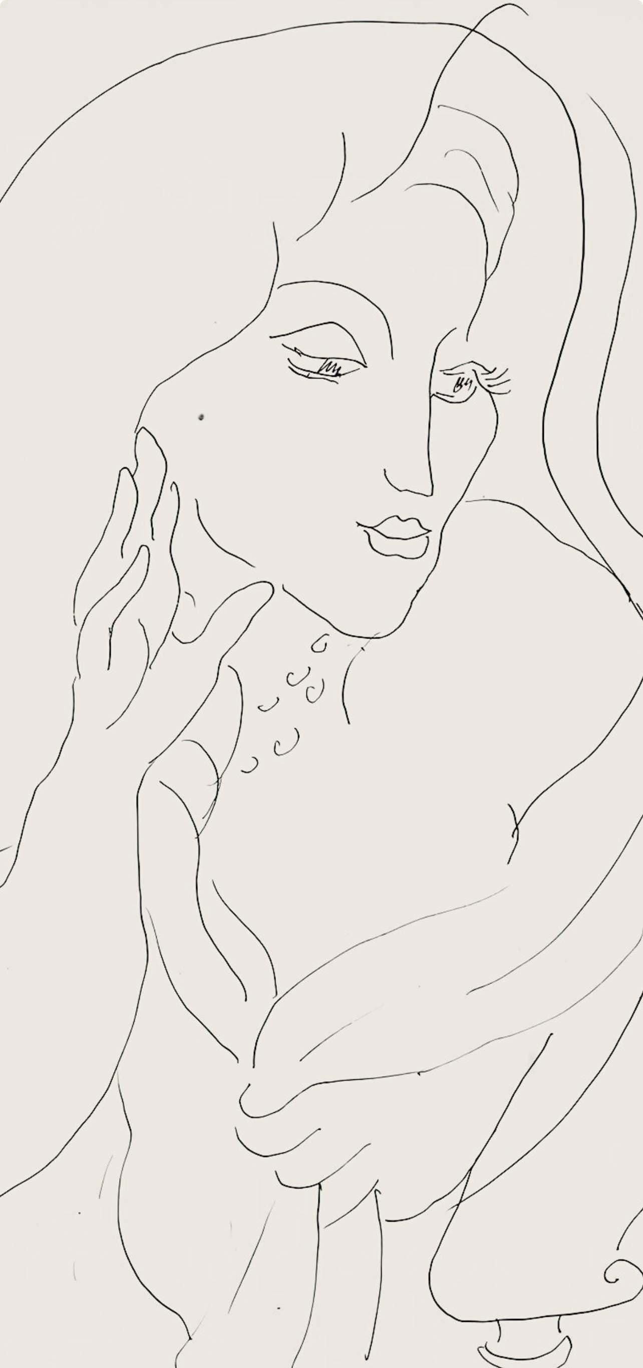 Henri Matisse, Série K, var. 4 (Duthuit 9), Henri Matisse, Dessins, Thèmes et variations, Limited Edition Lithograph