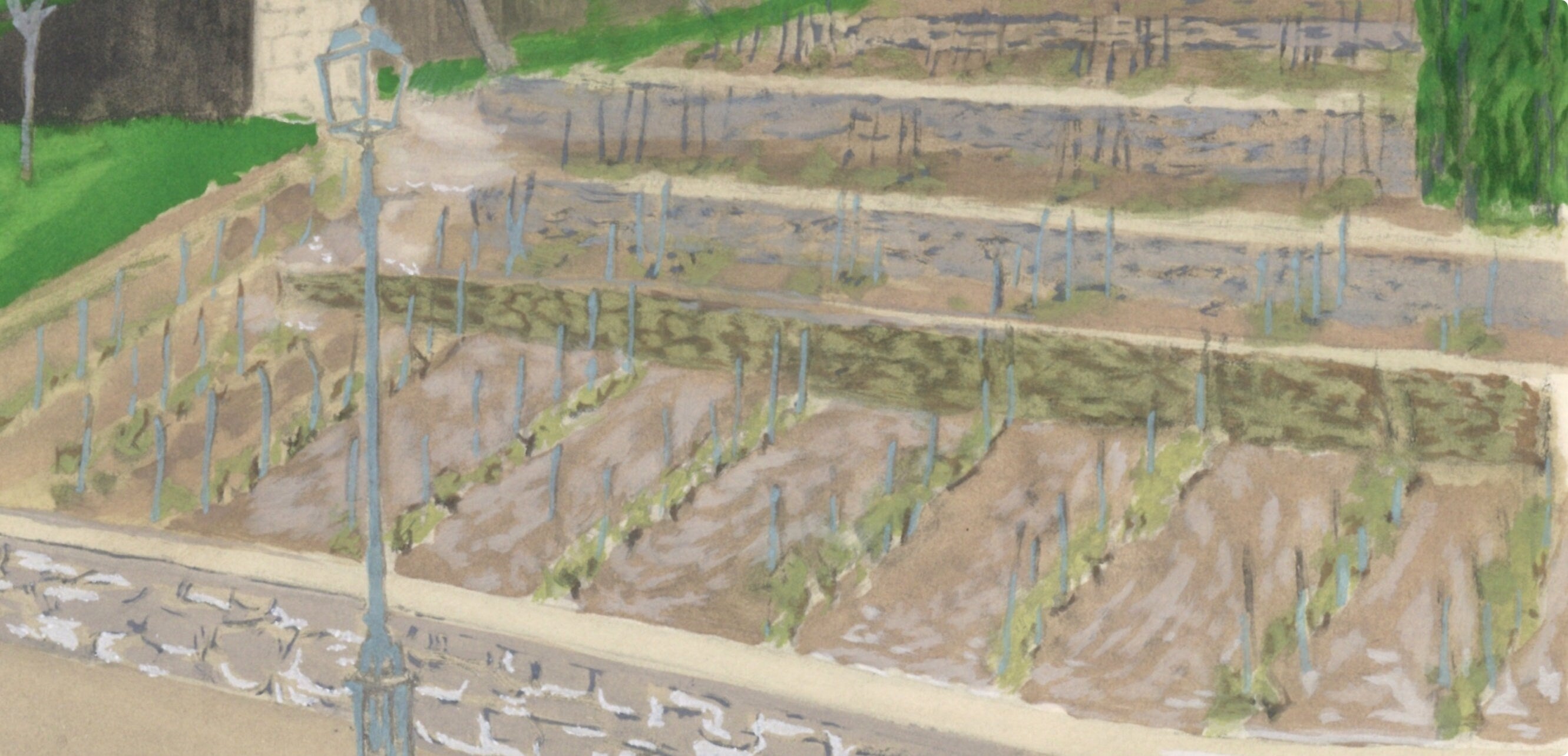 Maurice Brianchon, La Vigne de Paris, Vins, Fleurs et Flammes, Limited Edition Lithograph